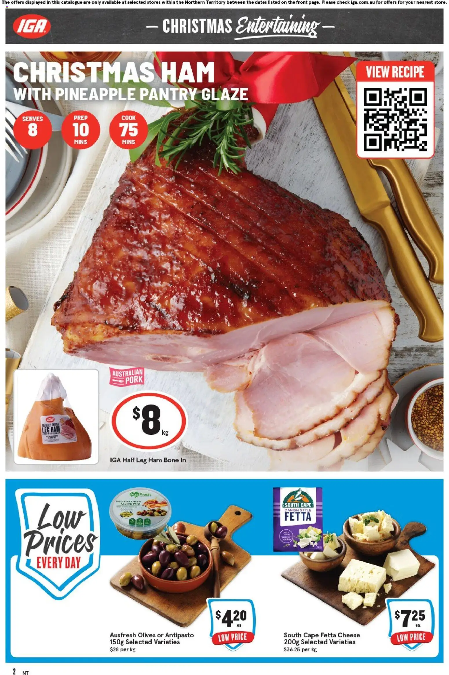 IGA catalogue - valid from 29.10.2025 | Page: 2 | Products: Cheese, Ham, Pork, Olives
