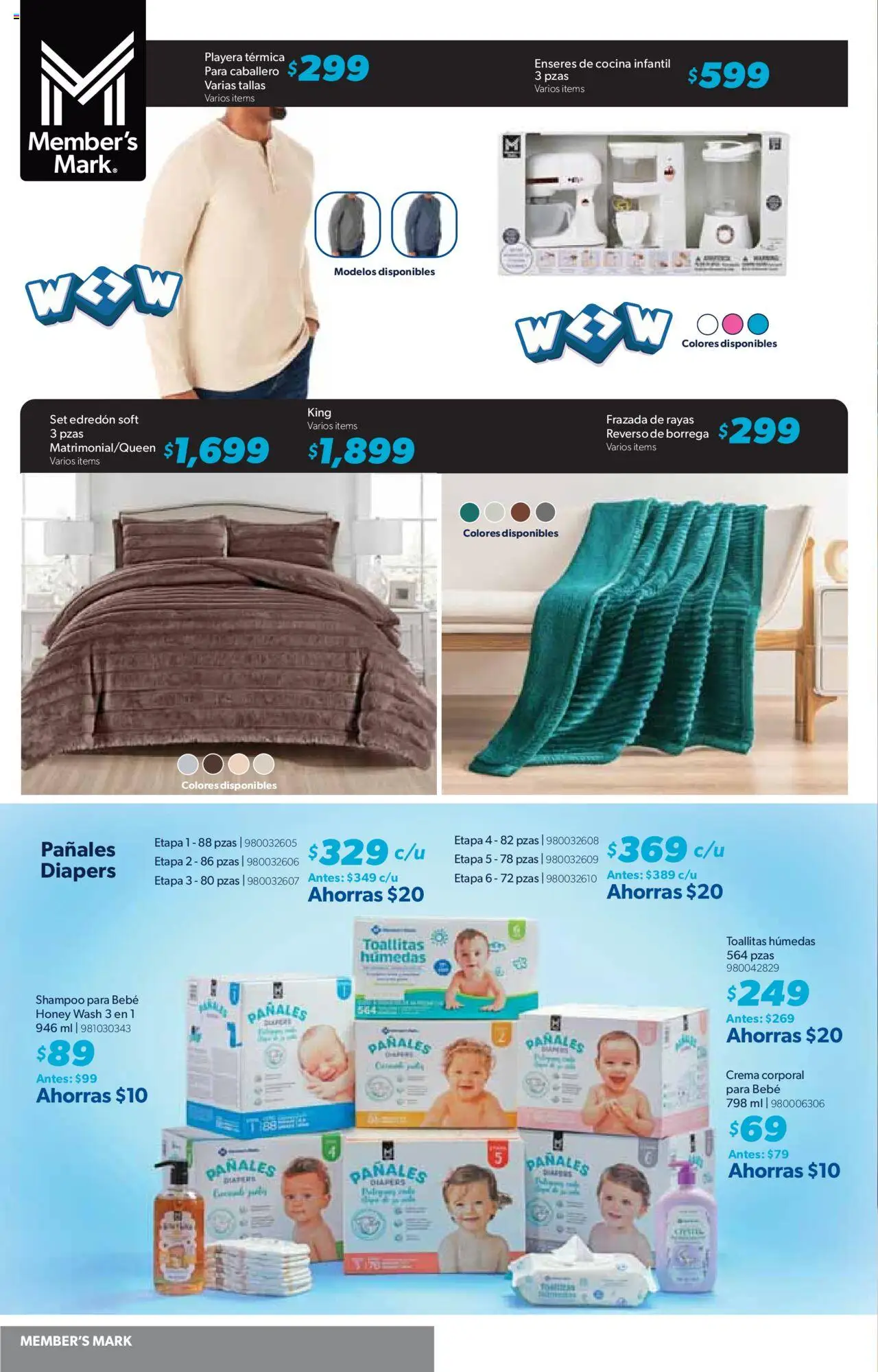 Nuevas ofertas de Sam's Club válidas en toda la República Mexicana desde el 09.10.2025. ¡Encuentra las mejores ofertas en Sam's Club - Catálogo! | Página: 8 | Productos: Pañales, Cocina, Playera, Crema corporal