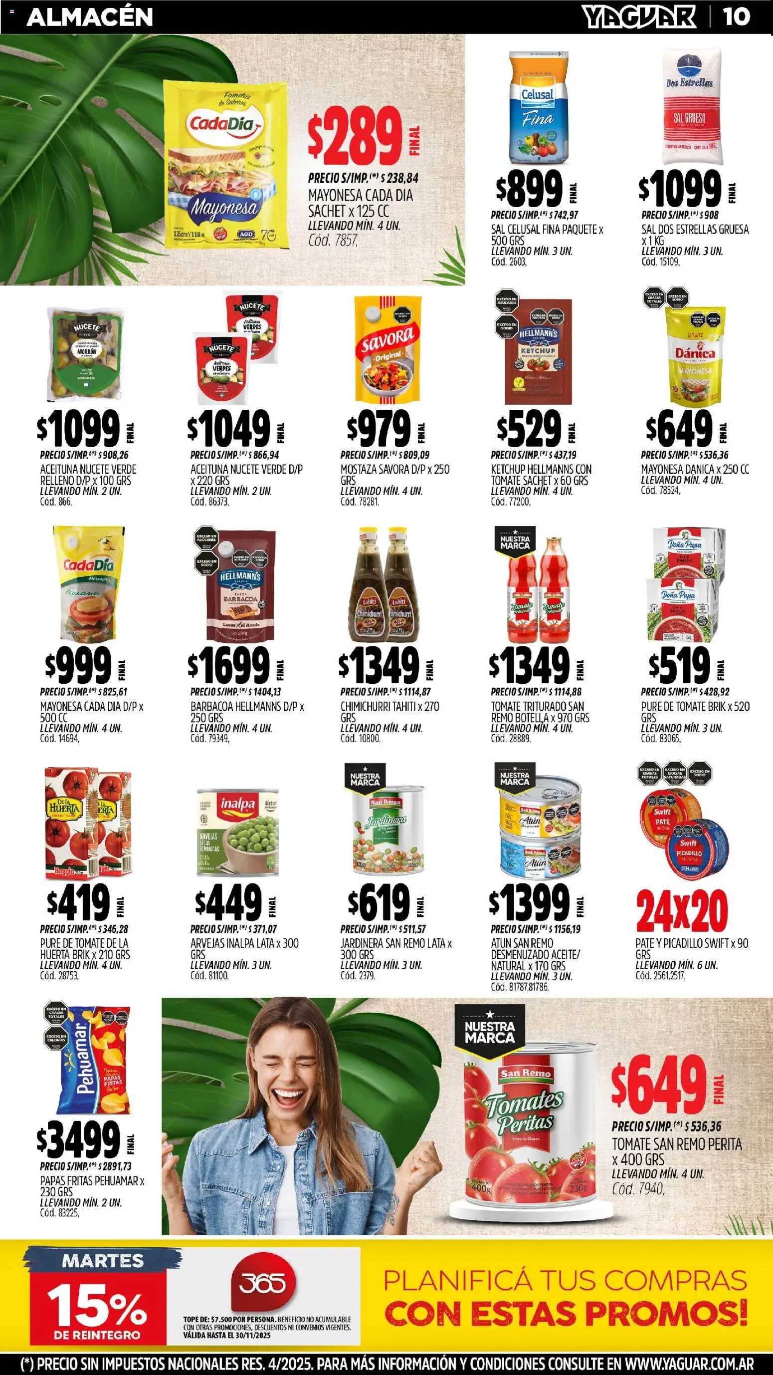 Yaguar - Chaco │ válido desde el 03.11.2025 | Página: 12 | Productos: Ketchup, Atún, Tomates, Papas fritas