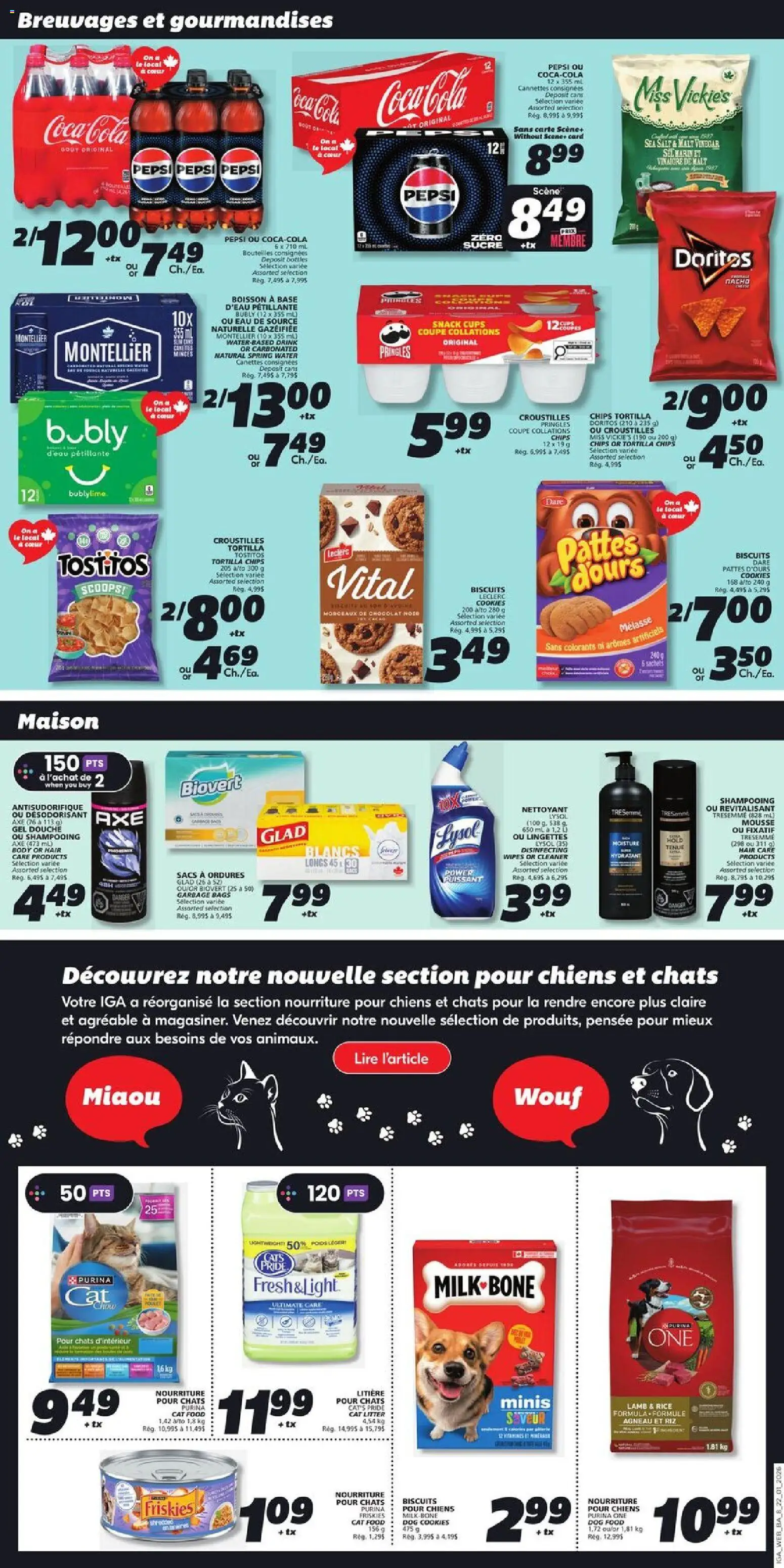 IGA flyer valid from 22.01.2026 | Page: 10 | Products: Rice, Chips, Cookies