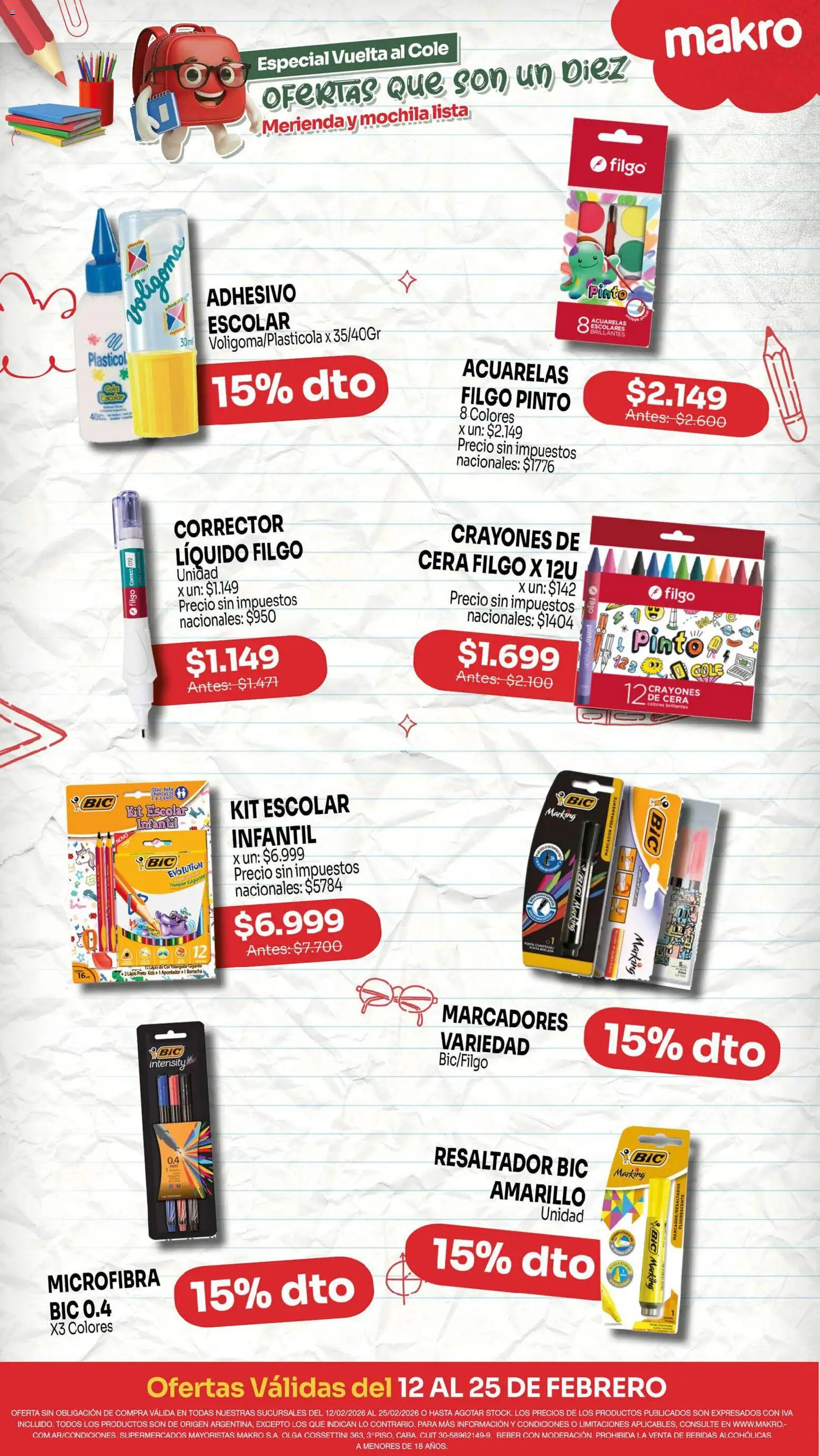 Makro ofertas │ válido desde el 12.02.2026 | Página: 2 | Productos: Cera, Mochila