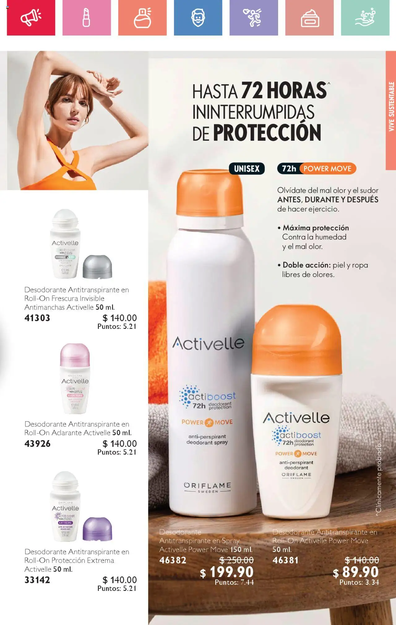 Nuevas ofertas de Oriflame válidas en toda la República Mexicana desde el 02.08.2025. ¡Encuentra las mejores ofertas en Oriflame - Campaña 11 2025! | Página: 75 | Productos: Desodorante, Antitranspirante, Ropa, Aclarante