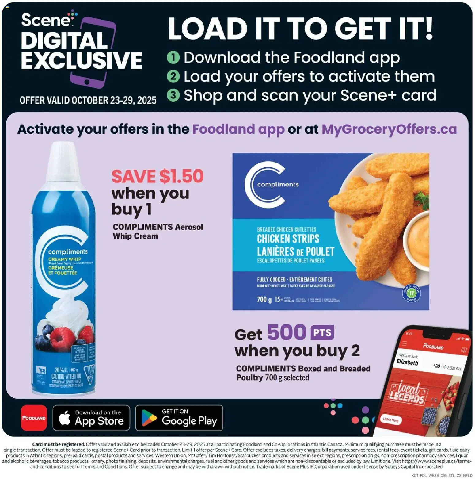 Foodland flyer valid from 23.10.2025 | Page: 11 | Products: Cream, Chicken