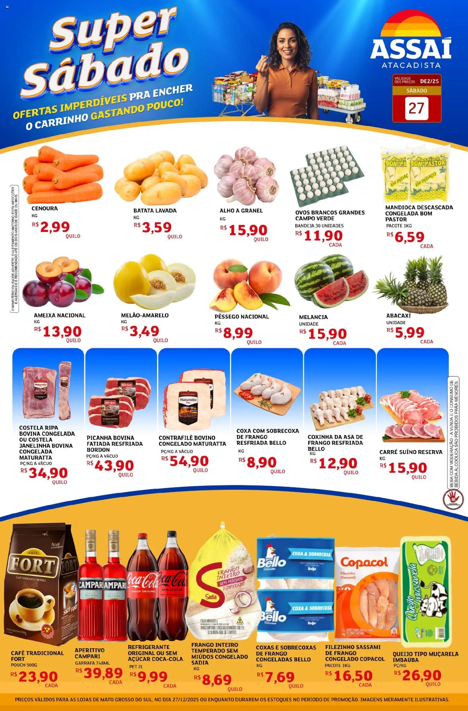Assaí Atacadista Folheto - válido de 27.12.2025 | Página: 1 | Produtos: Café, Bebida, Frango, Ameixa