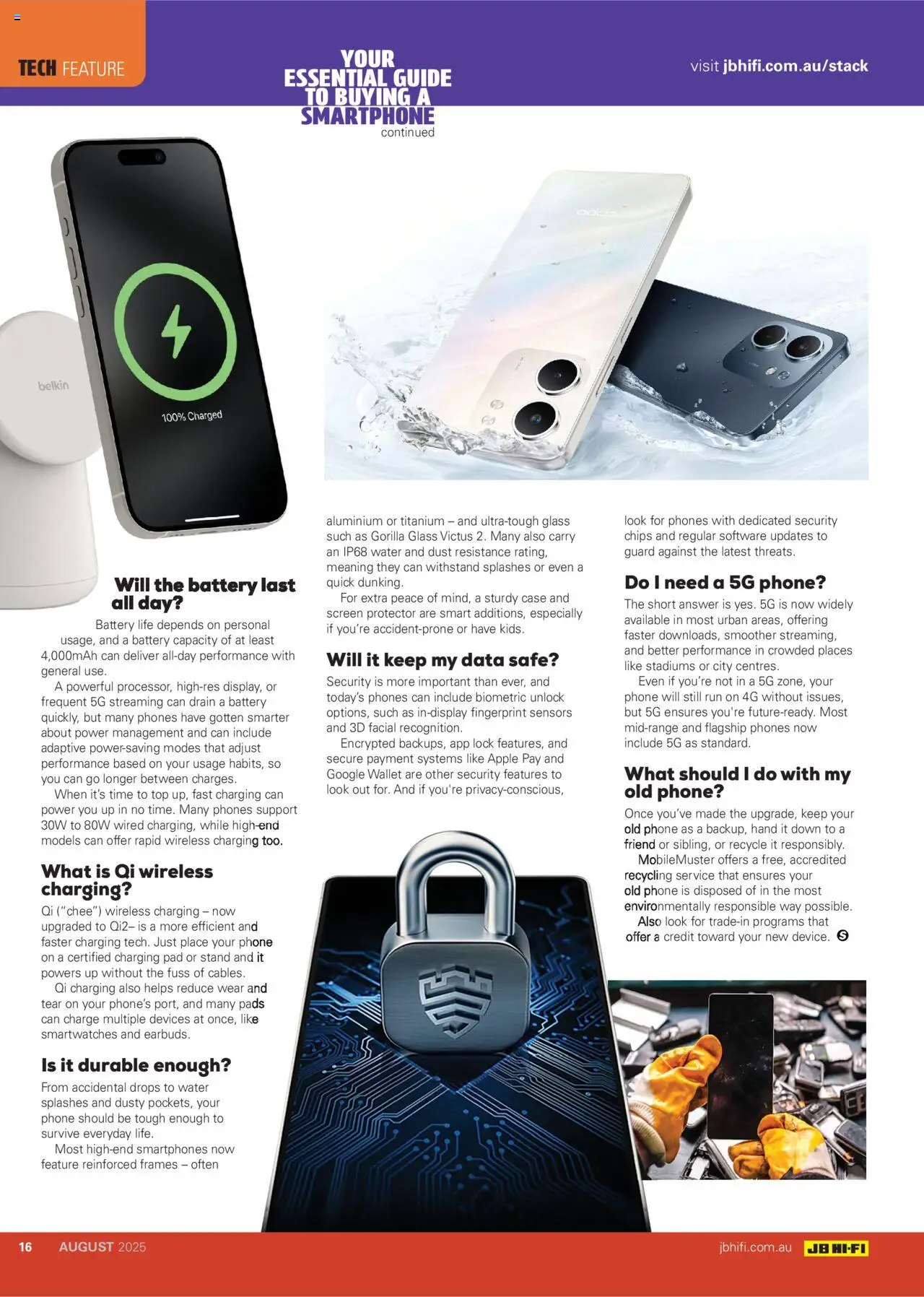 JB Hi-Fi catalogue - valid from 01.08.2025 | Page: 18 | Products: Battery, Water, Smartphone, Screen