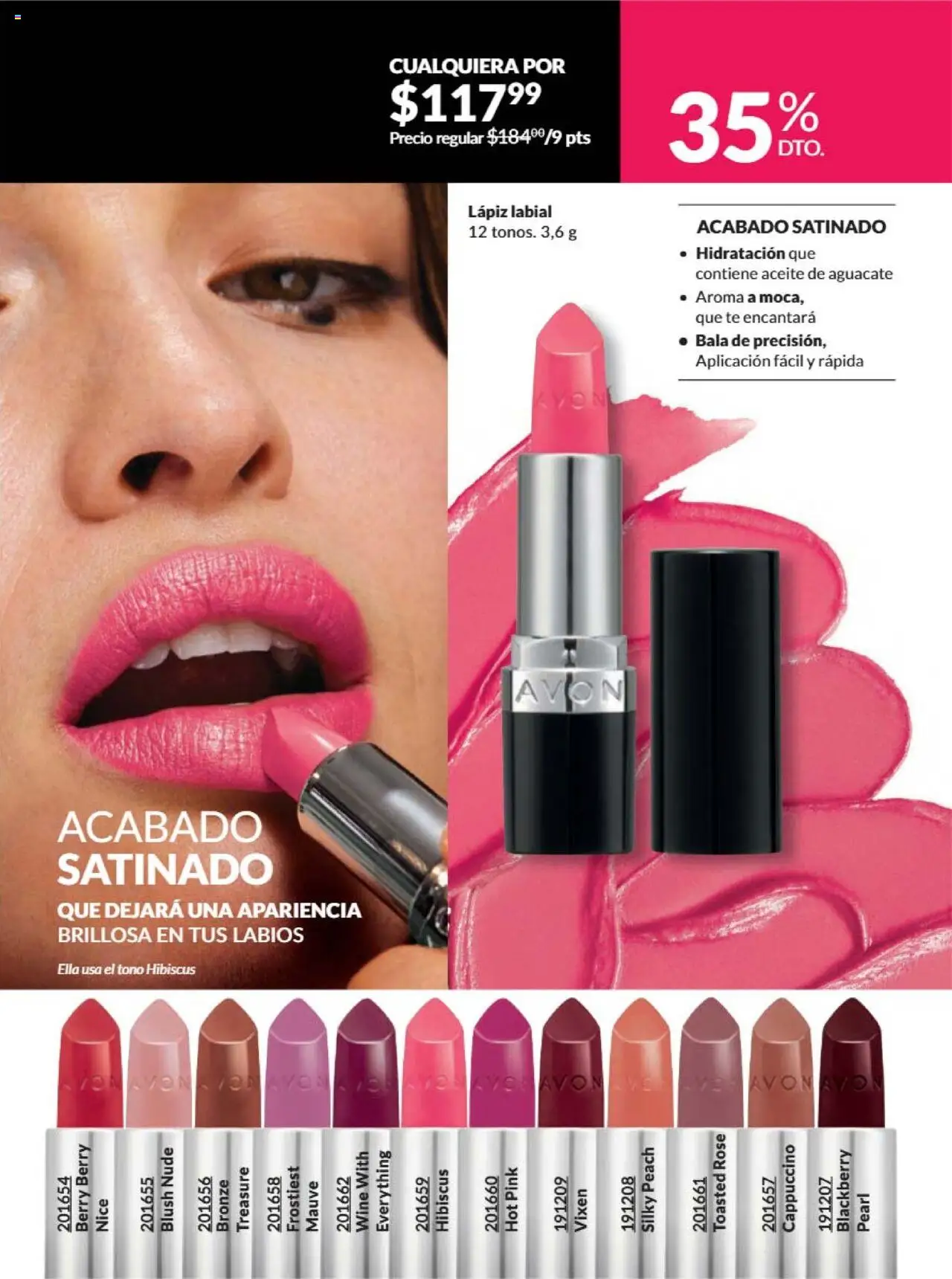 Nuevas ofertas de AVON válidas en toda la República Mexicana desde el 09.10.2025. ¡Encuentra las mejores ofertas en AVON - Campaña 16 2025! | Página: 51 | Productos: Aceite, Aguacate, Té, Lápiz labial