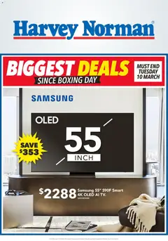 Harvey Norman Biggest Deals on TV Since Boxing Day preview  - valid from 07.03.2026