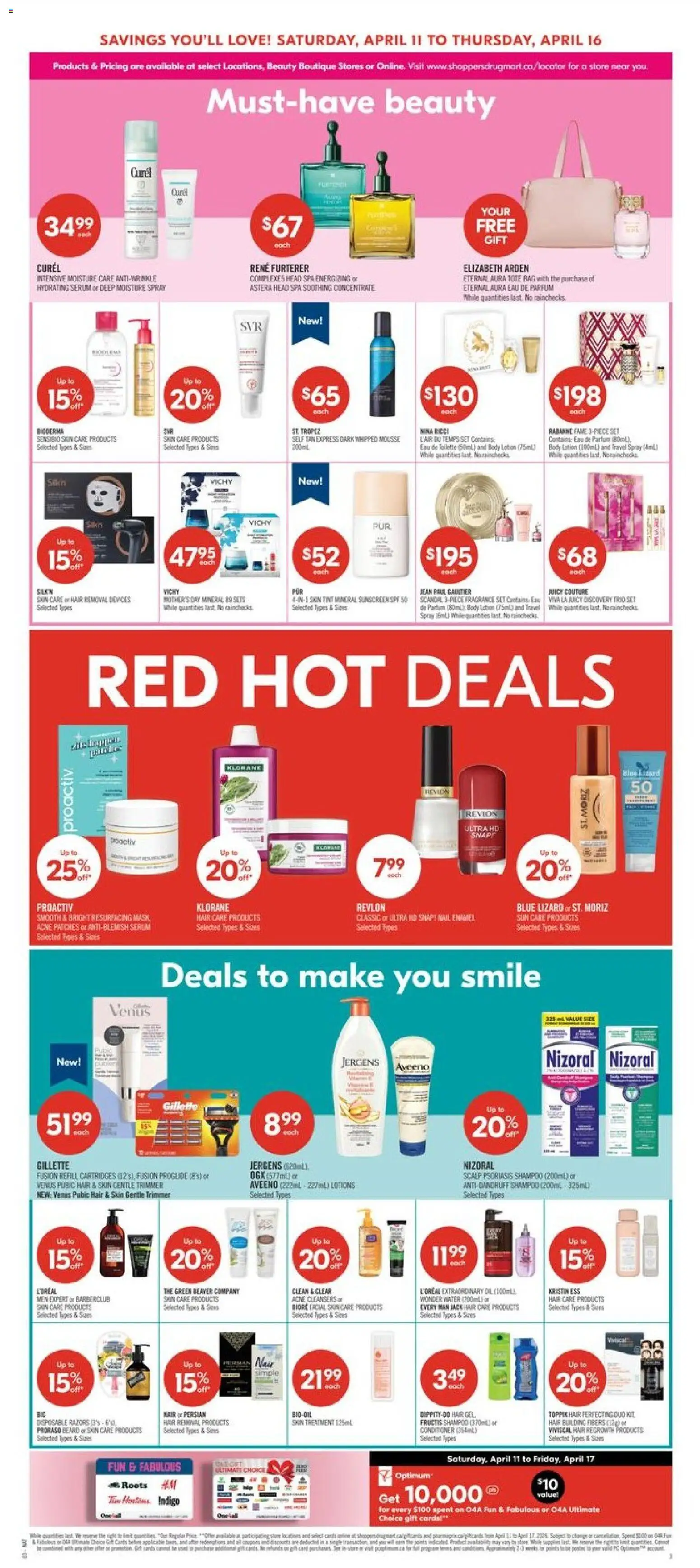 Shoppers flyer valid from 10.04.2026 | Page: 11 | Products: Bag, Conditioner, Sunscreen, Oil