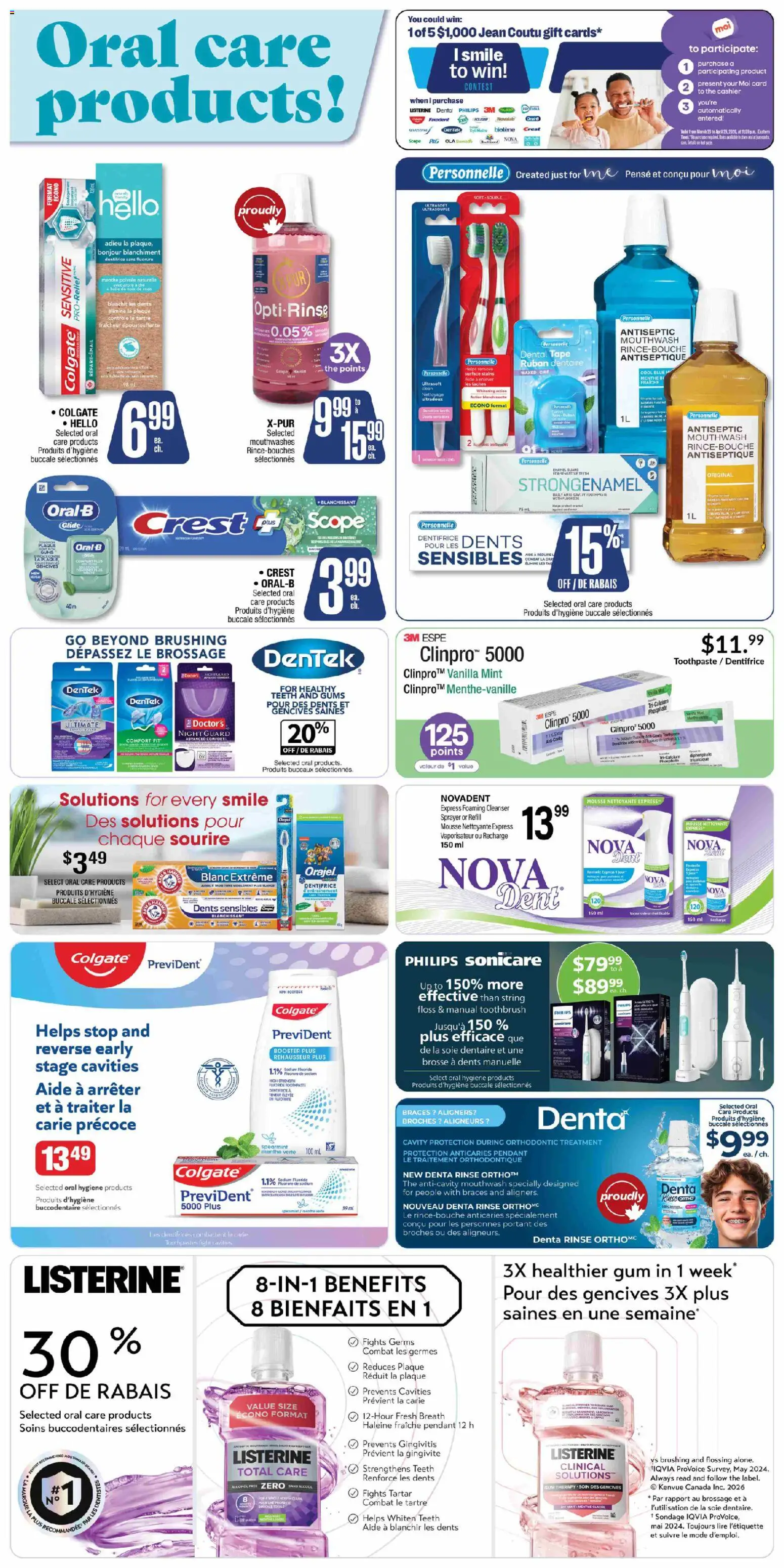 Jean Coutu flyer valid from 16.04.2026 | Page: 5 | Products: Toothpaste, Mouthwash