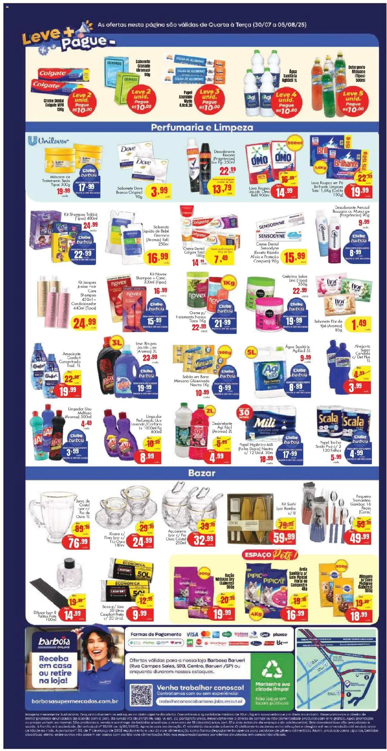 Barbosa Supermercados Folheto - válido de 30.07.2025 | Página: 4 | Produtos: Coco, Pó, Condicionador, Alvejante