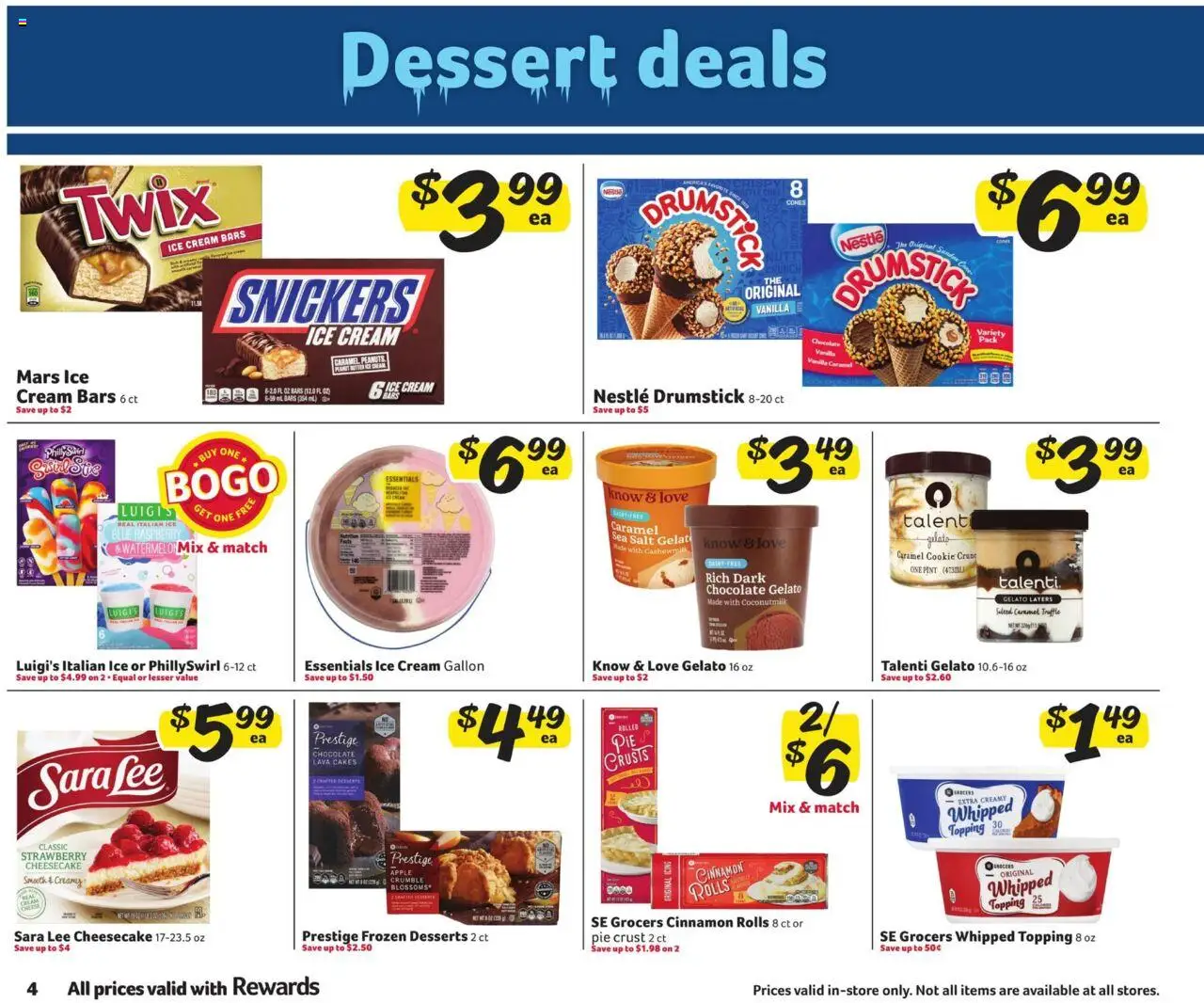 Winn Dixie In-Store Flyer - valid from 01.10.2025 | Page: 4 | Products: Ice cream, Salt, Raspberry, Cheesecake