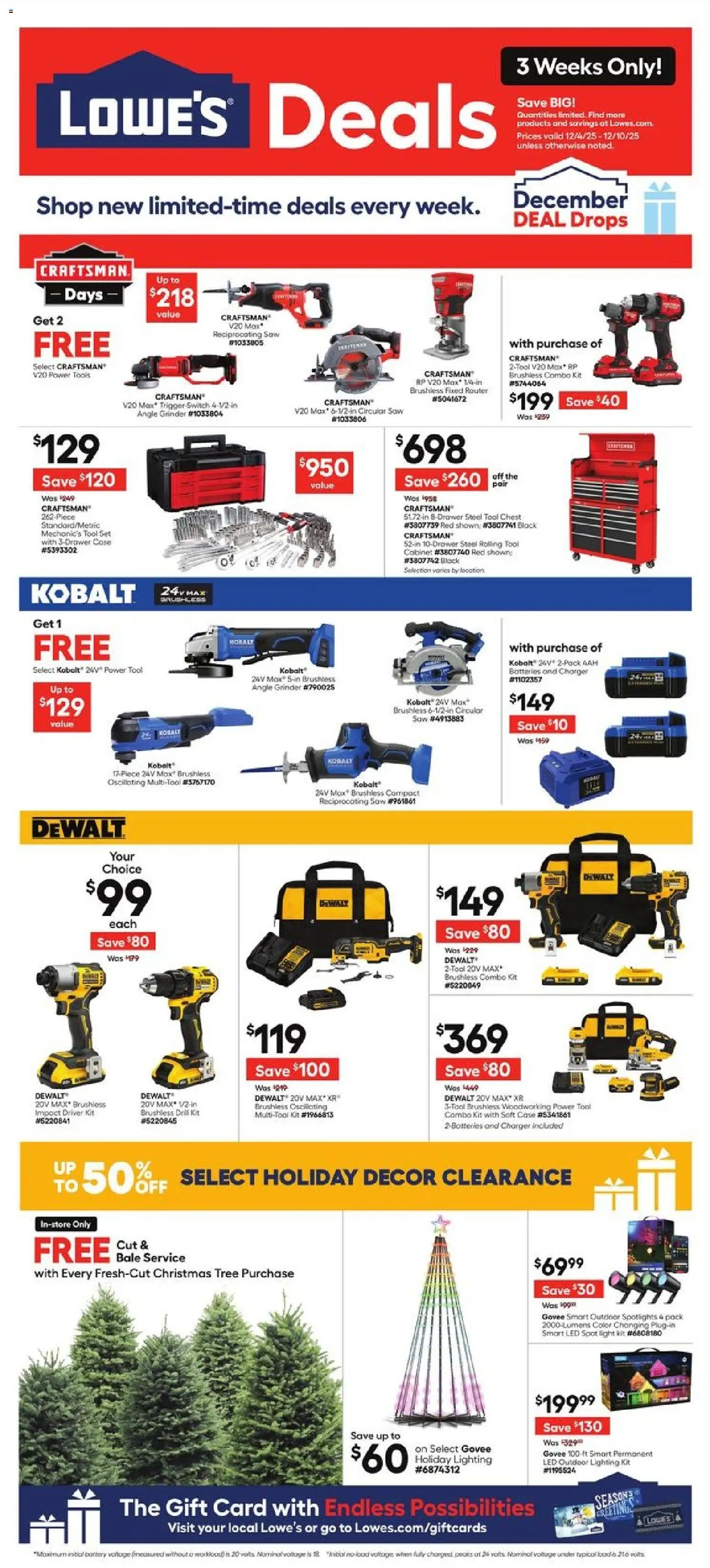 Lowe's Weekly Ad - valid from 04.12.2025 | Page: 1 | Products: Saw, Battery, Circular Saw, Case