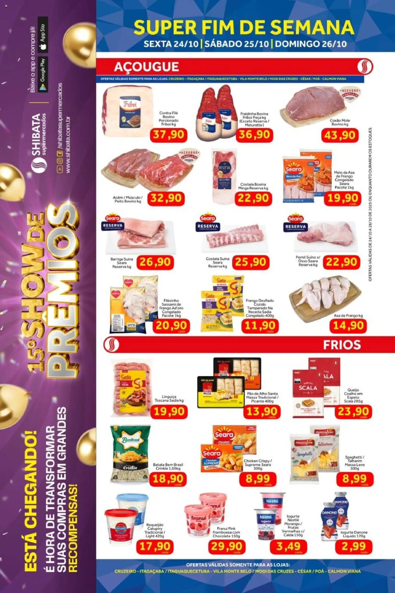 Shibata Folheto - válido de 21.10.2025 | Página: 1 | Produtos: Franui, Asa de frango, Pernil, Pão