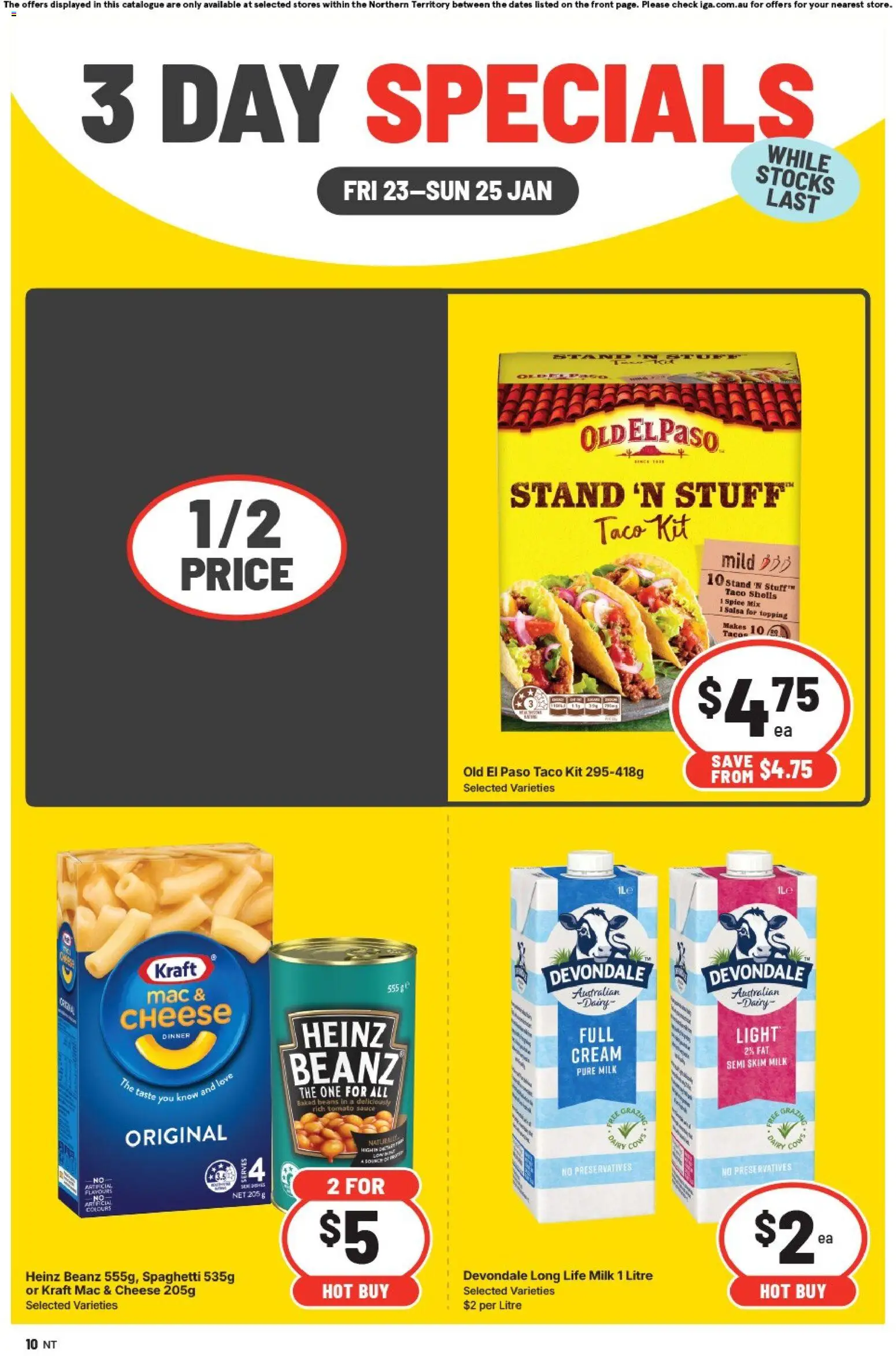 IGA catalogue - valid from 23.01.2026 | Page: 2 | Products: Light, Milk, Cheese, Salsa