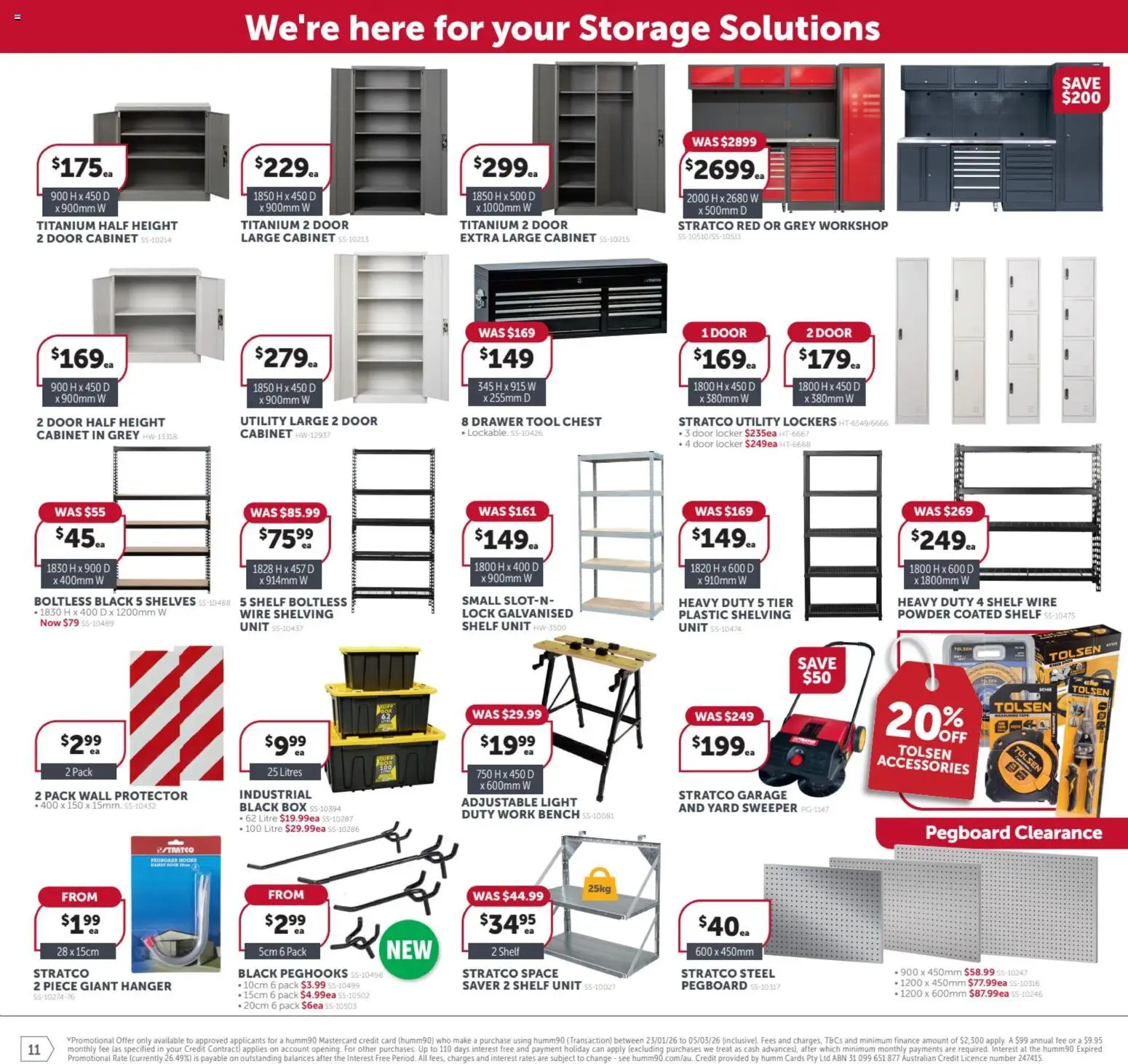 Stratco catalogue - valid from 23.01.2026 | Page: 11 | Products: Shelf, Box, Drawer, Bench