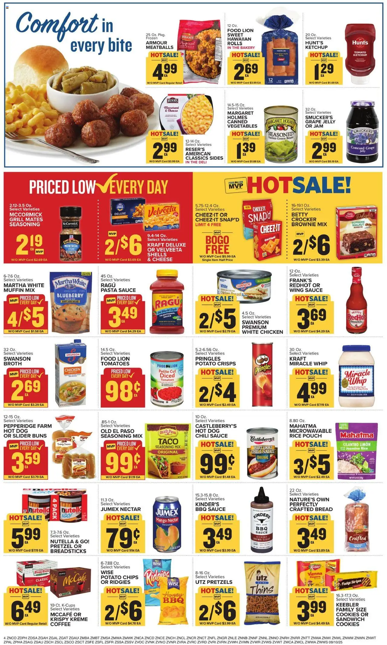 Food Lion Weekly Ad - valid from 10.09.2025 | Page: 7 | Products: Coffee, Rice, Sauce, Sugar