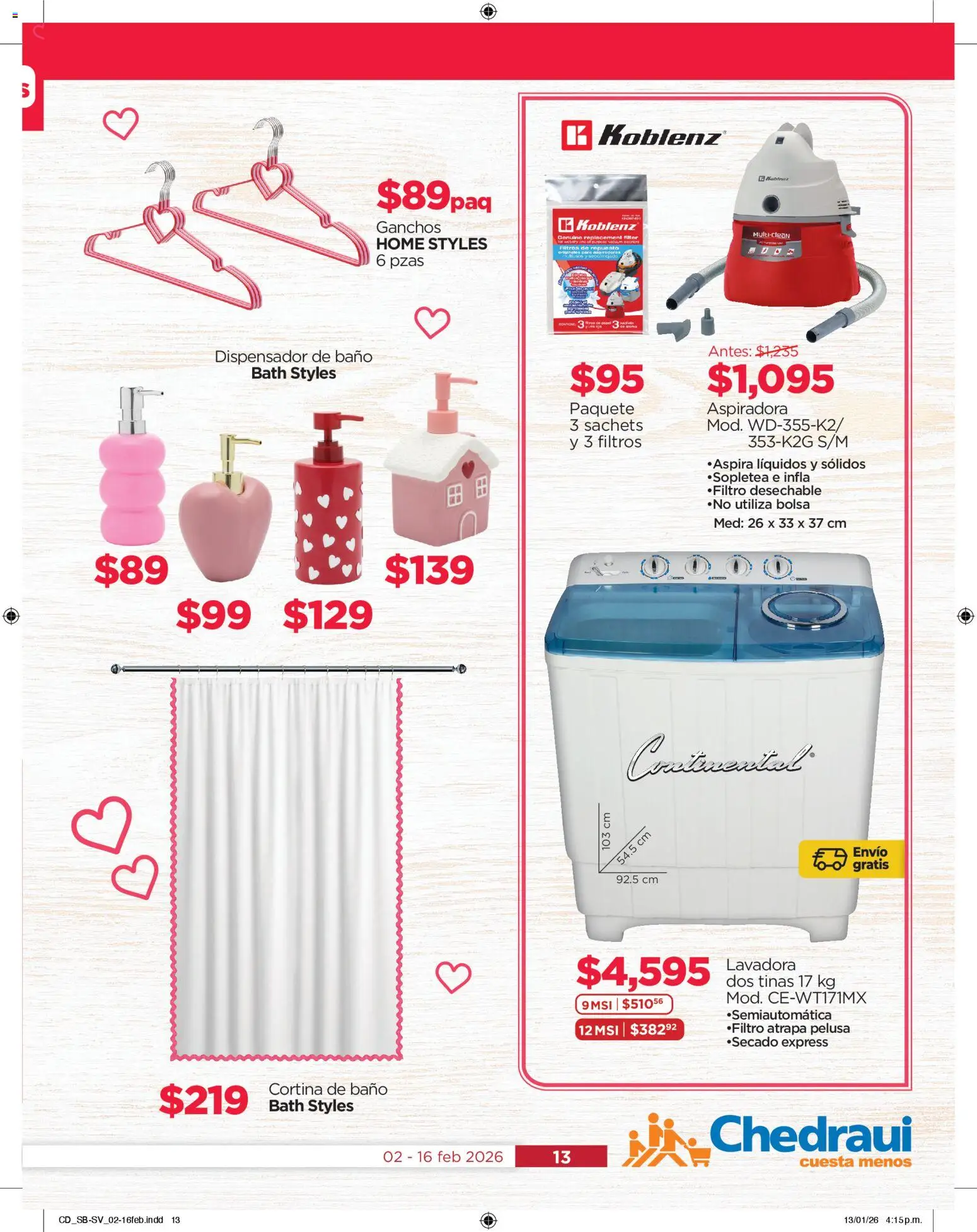 Nuevas ofertas de Chedraui válidas en toda la República Mexicana desde el 02.02.2026. ¡Encuentra las mejores ofertas en Chedraui folleto Anótate un touchdown! | Página: 13