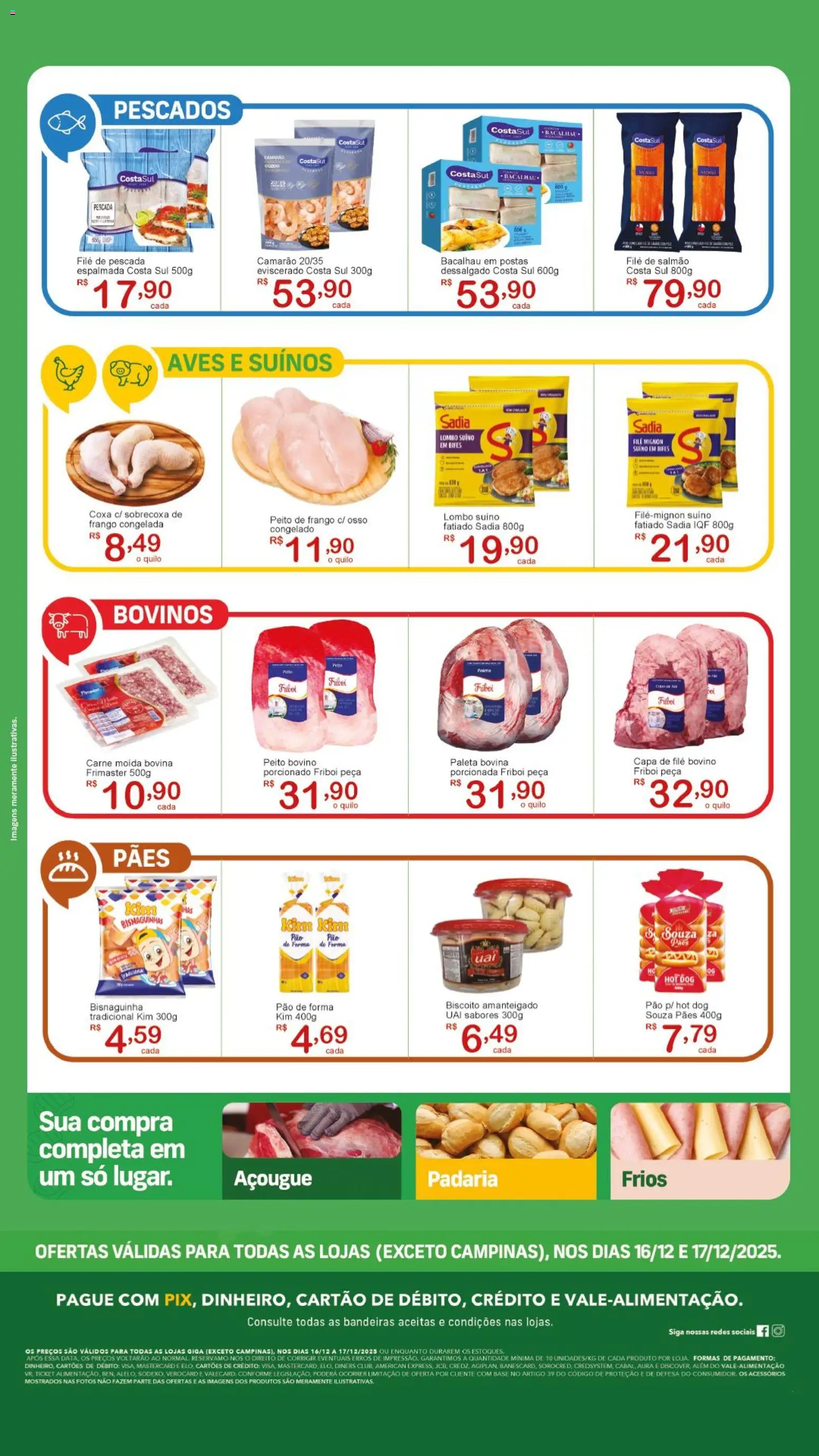 GIGA Atacado Folheto - válido de 16.12.2025 | Página: 2 | Produtos: Salmão, Biscoito, Pão de forma, Peito de frango