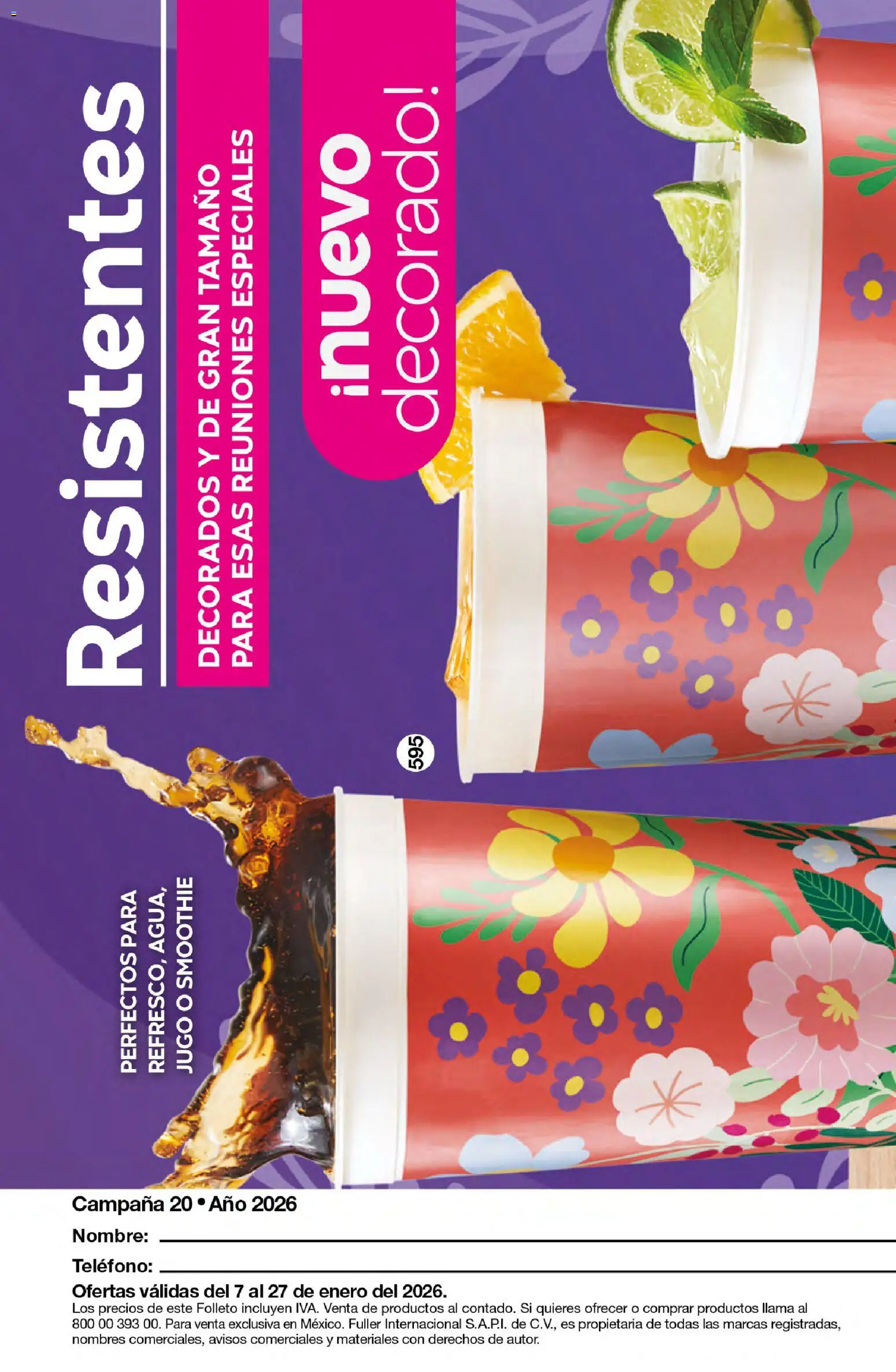 Nuevas ofertas de Fuller válidas en toda la República Mexicana desde el 07.01.2026. ¡Encuentra las mejores ofertas en Fuller campaña 20 2026! | Página: 210 | Productos: Jugo, Teléfono, Campana