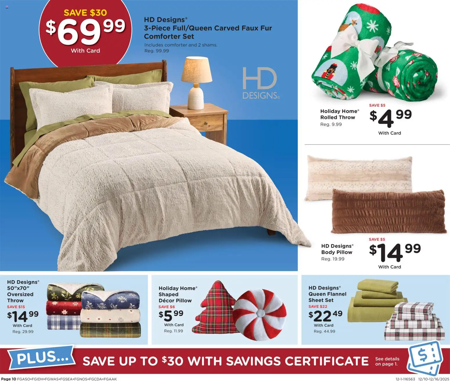 Fred Meyer Home & Apparel - valid from 10.12.2025 | Page: 12 | Products: Pillow, Comforter, Sheet