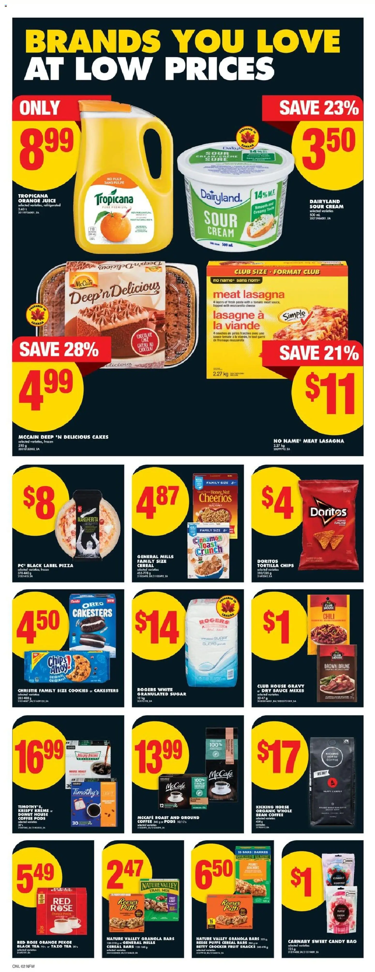 No Frills flyer valid from 01.01.2026 | Page: 7 | Products: Tea, Cookies, PC, Pizza