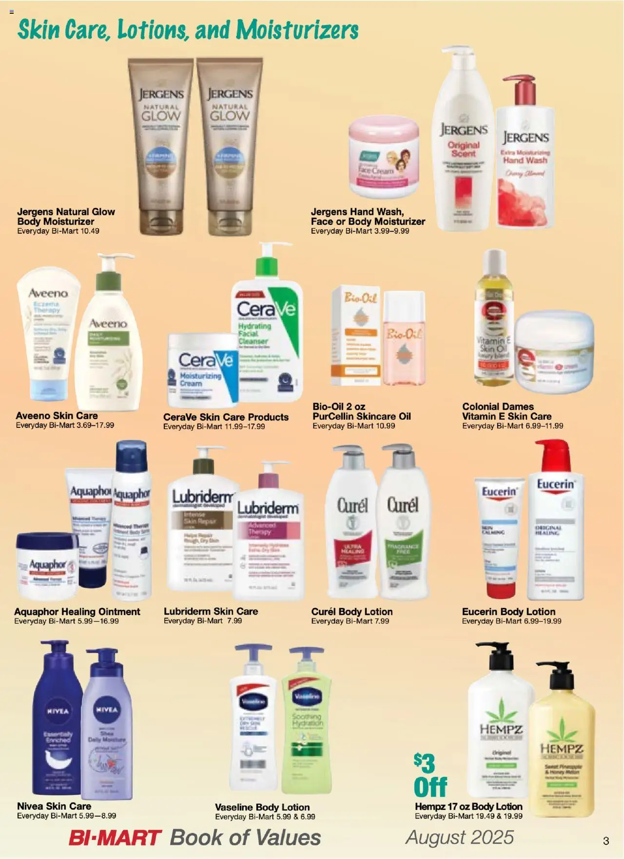 Bi-Mart August Health & Beauty Digest - valid from 01.08.2025 | Page: 3 | Products: Vitamin, Oil, Pineapple, Healing Ointment