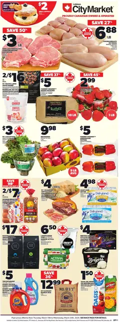 Preview of Loblaws flyer - AB from shop Loblaws valid from 19.03.2026 | Page: 3 | Products: Chicken breasts, Bag, Milk, Coffee