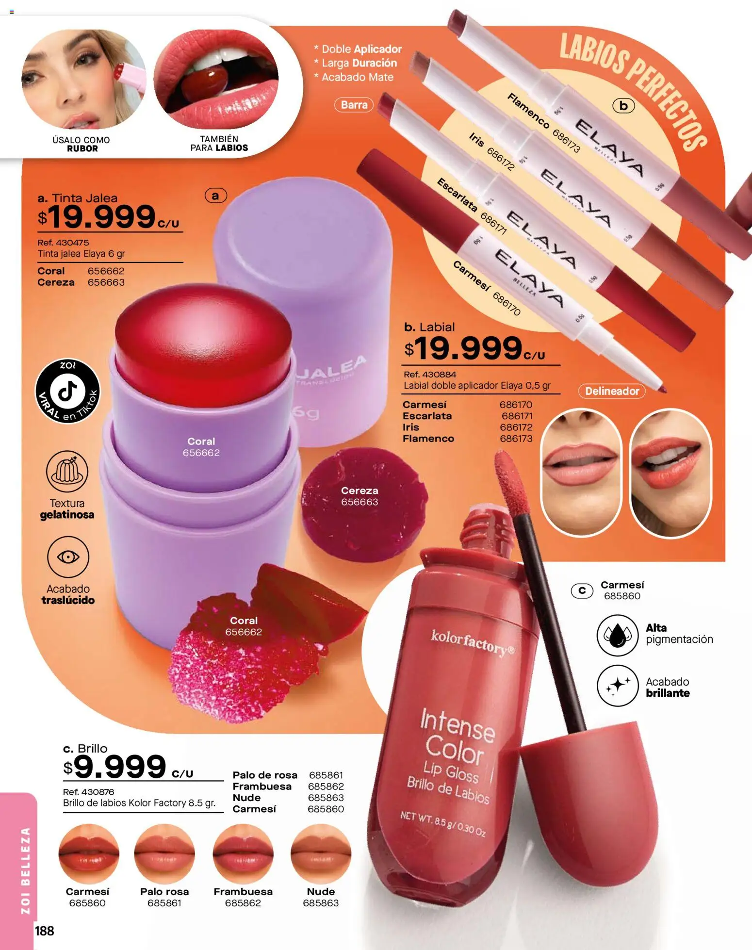 Carmel revista - valida desde el 01.01.2026 | Página: 188 | Productos: Rubor, Brillo, Delineador, Brillo de labios