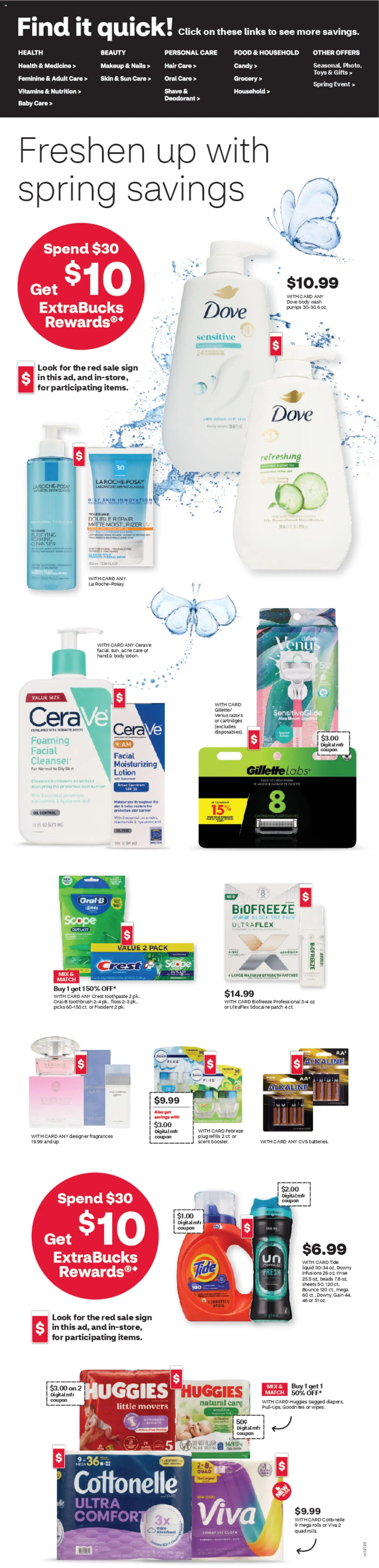 CVS Pharmacy Weekly Ad - CT - valid from 05.04.2026 | Page: 3 | Products: Oil, Deodorant, Body Wash, Water