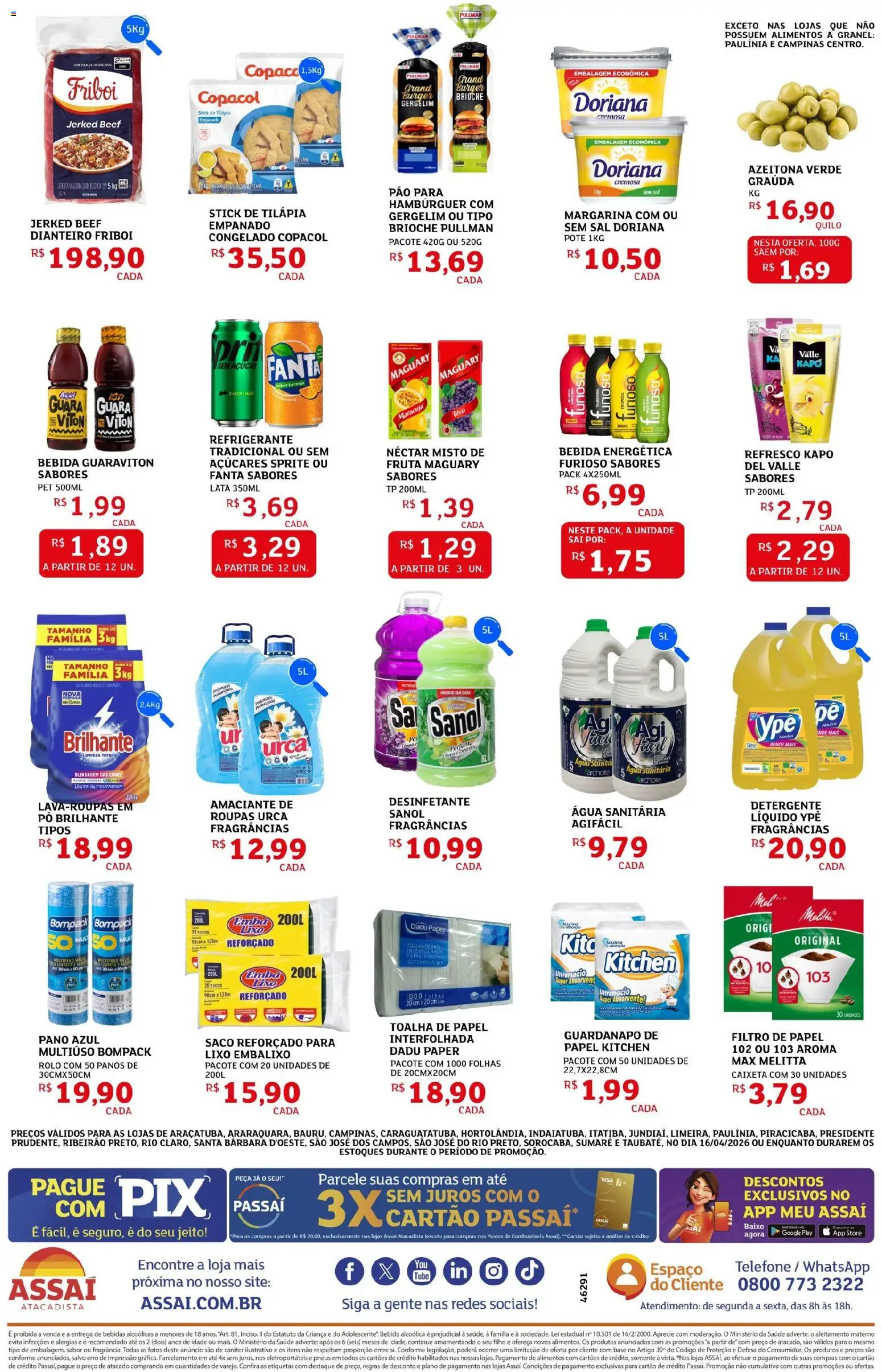 Assaí Atacadista Folheto - válido de 16.04.2026 | Página: 2 | Produtos: Fanta, Bebida, Açúcar, Margarina