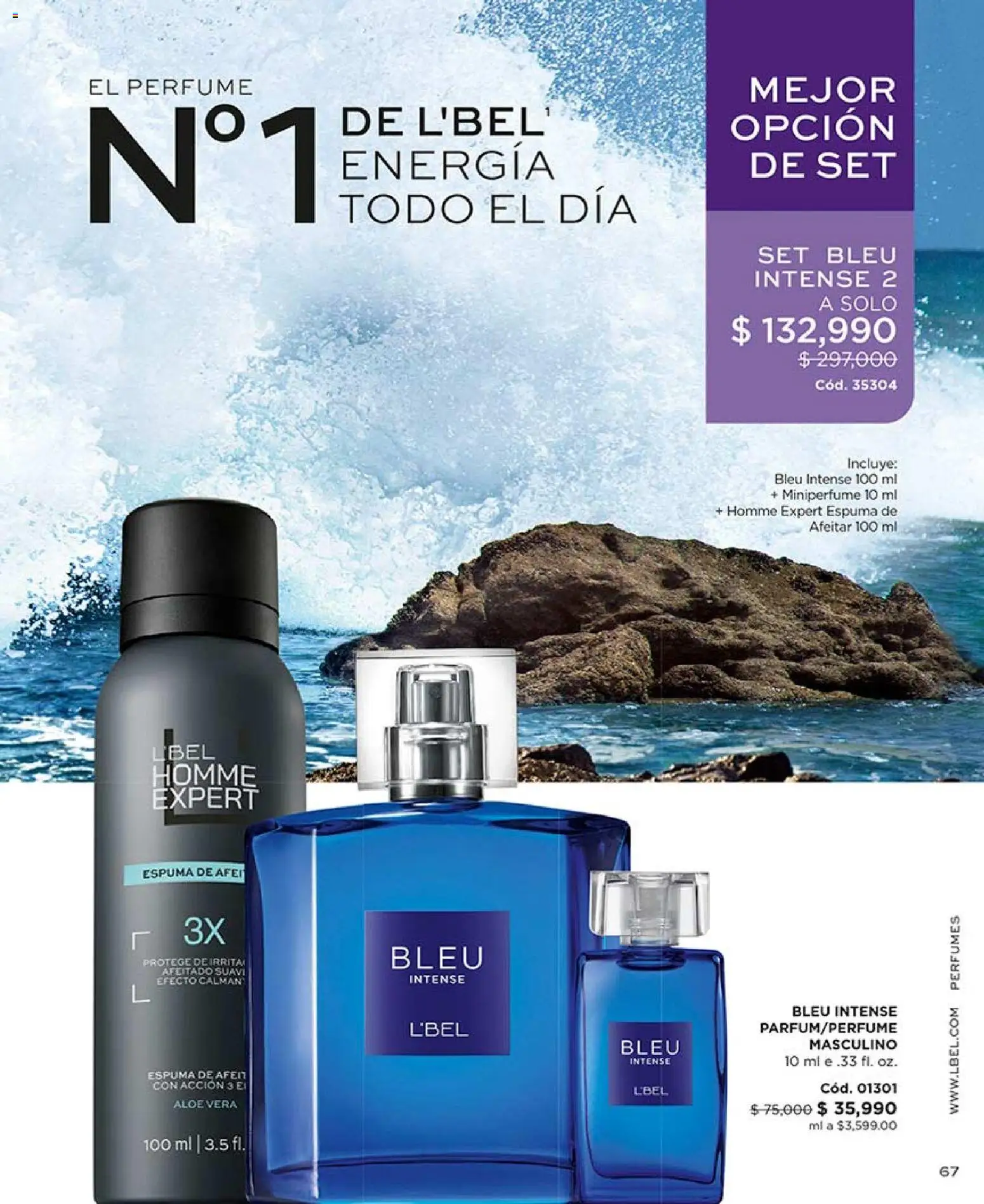 L'Bel revista - valida desde el 15.04.2026 | Página: 69 | Productos: Espuma, Perfume, Espuma de afeitar, Loción tonificante