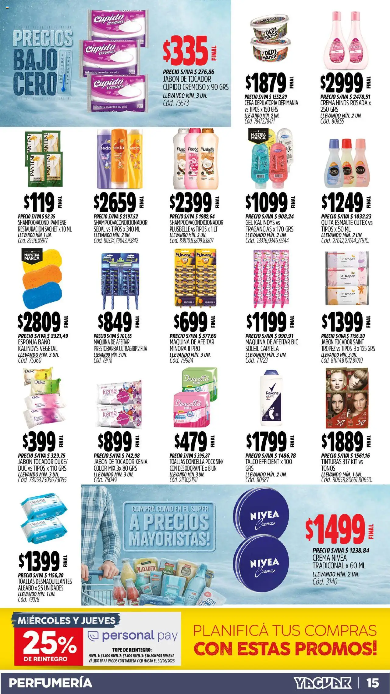 Yaguar catálogo │ válido desde el 16.06.2025 | Página: 15 | Productos: Toallas, Maquina de afeitar, Esponja, Cera