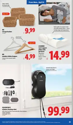 Preview of Lidl weekly ads valid from 01.04.2026 | Page: 29 | Products: Robot, Pillow, Swivel, Bag
