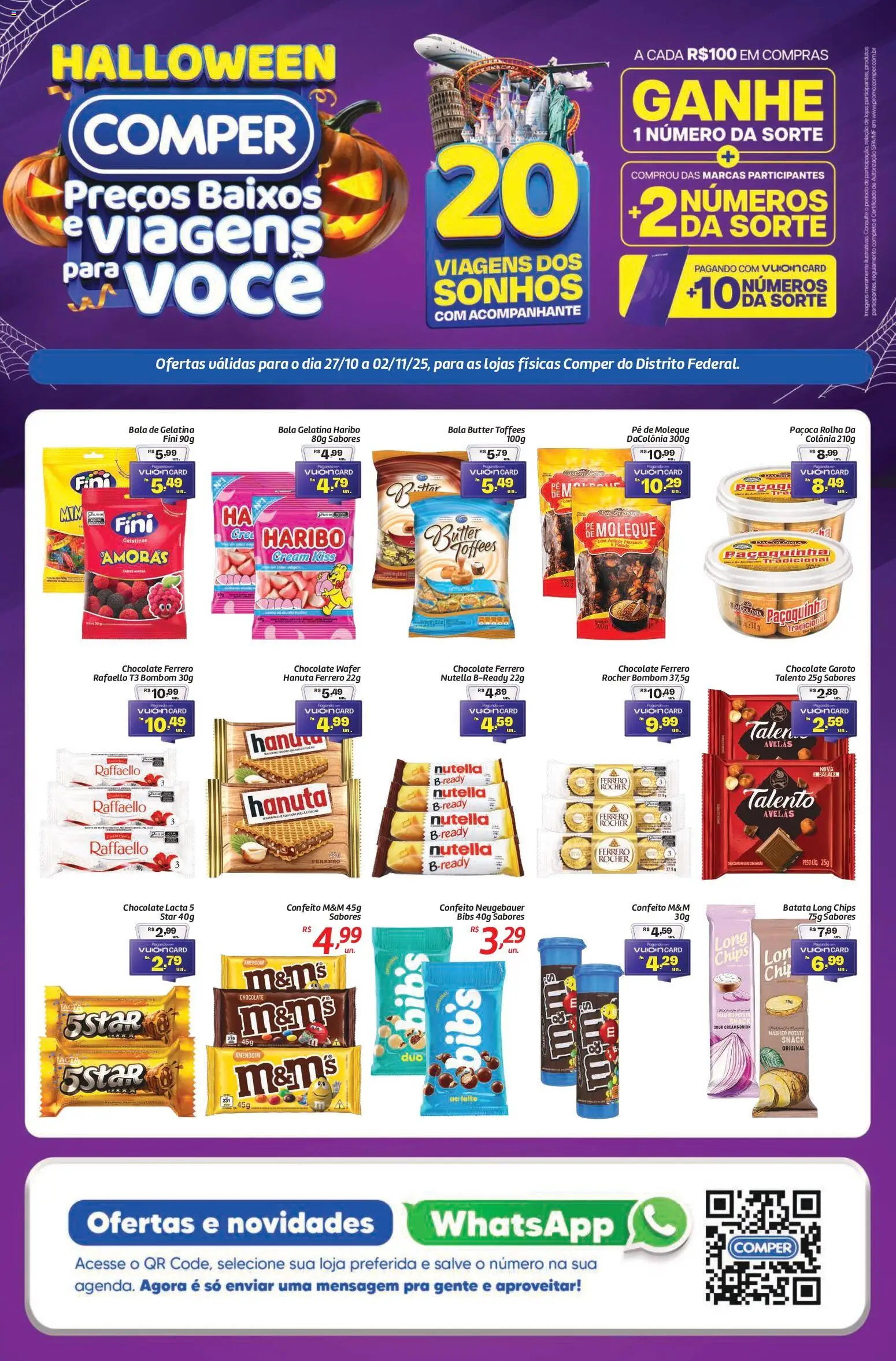 Comper Folheto - válido de 27.10.2025 | Página: 1 | Produtos: Leite, Amoras, Bombom, Bala