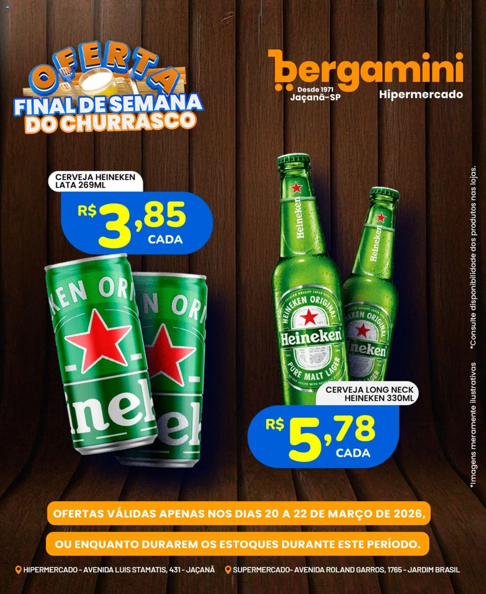 Supermercado Bergamini Folheto - válido de 20.03.2026 | Página: 11 | Produtos: Cerveja, Cerveja Heineken, Heineken