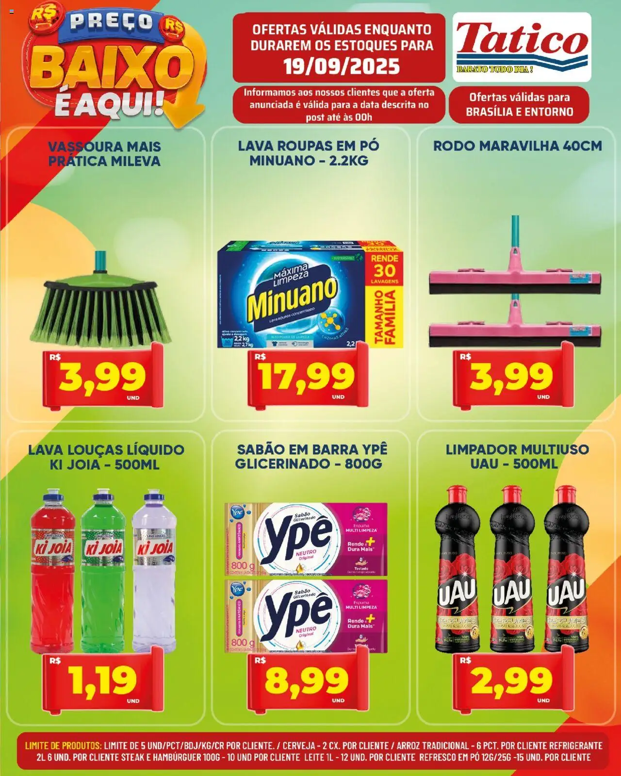 Tatico Folheto - válido de 19.09.2025 | Página: 17 | Produtos: Limpador multiuso, Leite, Arroz, Vassoura