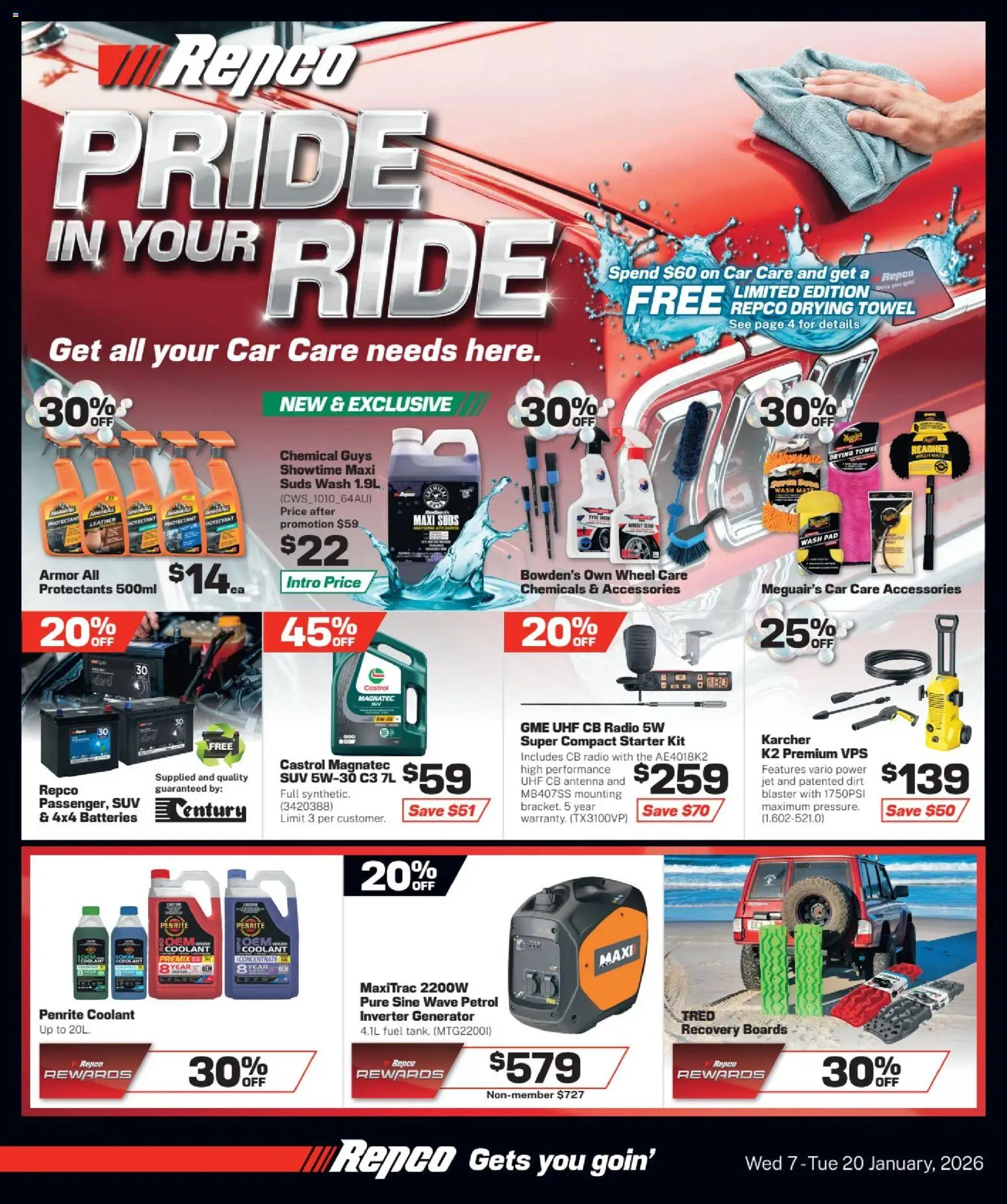 Repco catalogue - valid from 07.01.2026 | Page: 1 | Products: Accessories, Antenna, Batteries, Radio