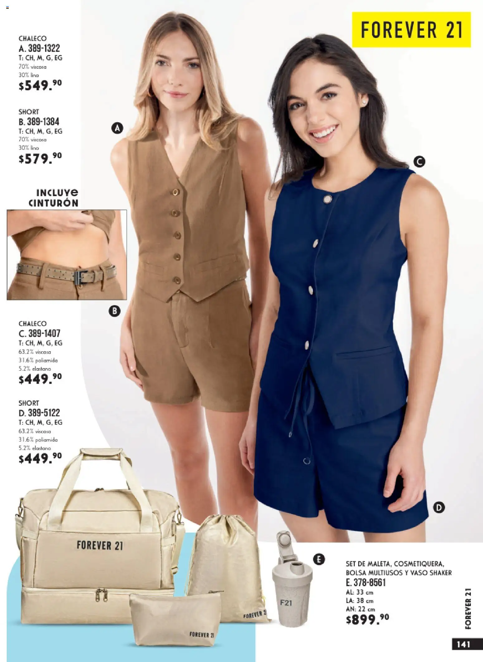 Nuevas ofertas de Andrea válidas en toda la República Mexicana desde el 25.01.2026. ¡Encuentra las mejores ofertas en Andrea catálogo Vestir! | Página: 141 | Productos: Chaleco, Cinturón, Bolsa, Short