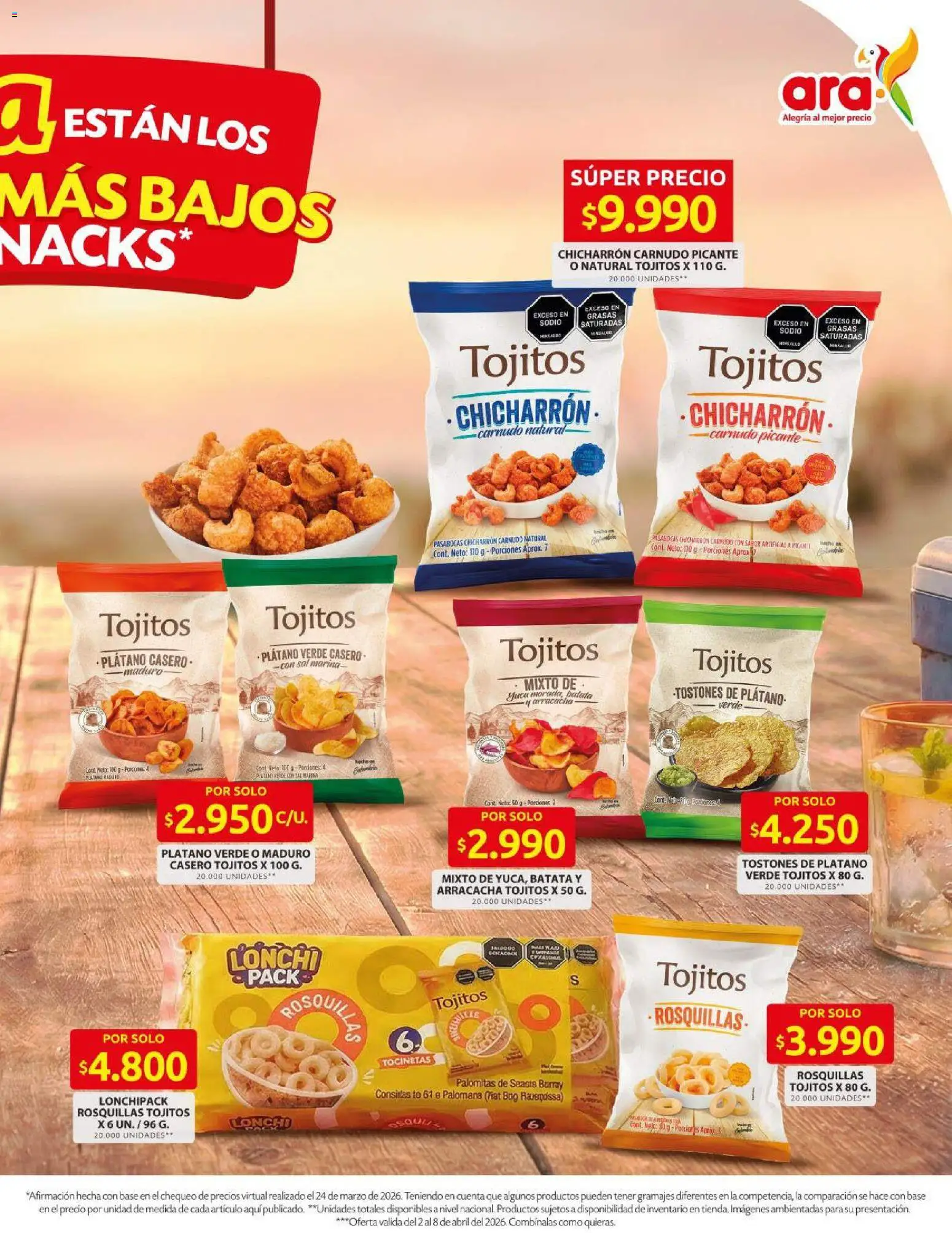 Ara revista - valida desde el 01.04.2026 | Página: 7 | Productos: Arracacha, Batata, Sal, Yuca