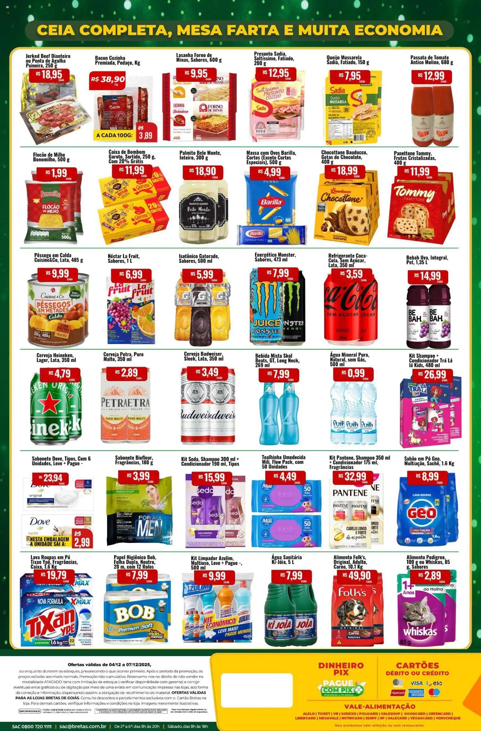 Bretas Folheto - válido de 04.12.2025 | Página: 2 | Produtos: Forno, Mesa, Roupas, Monster
