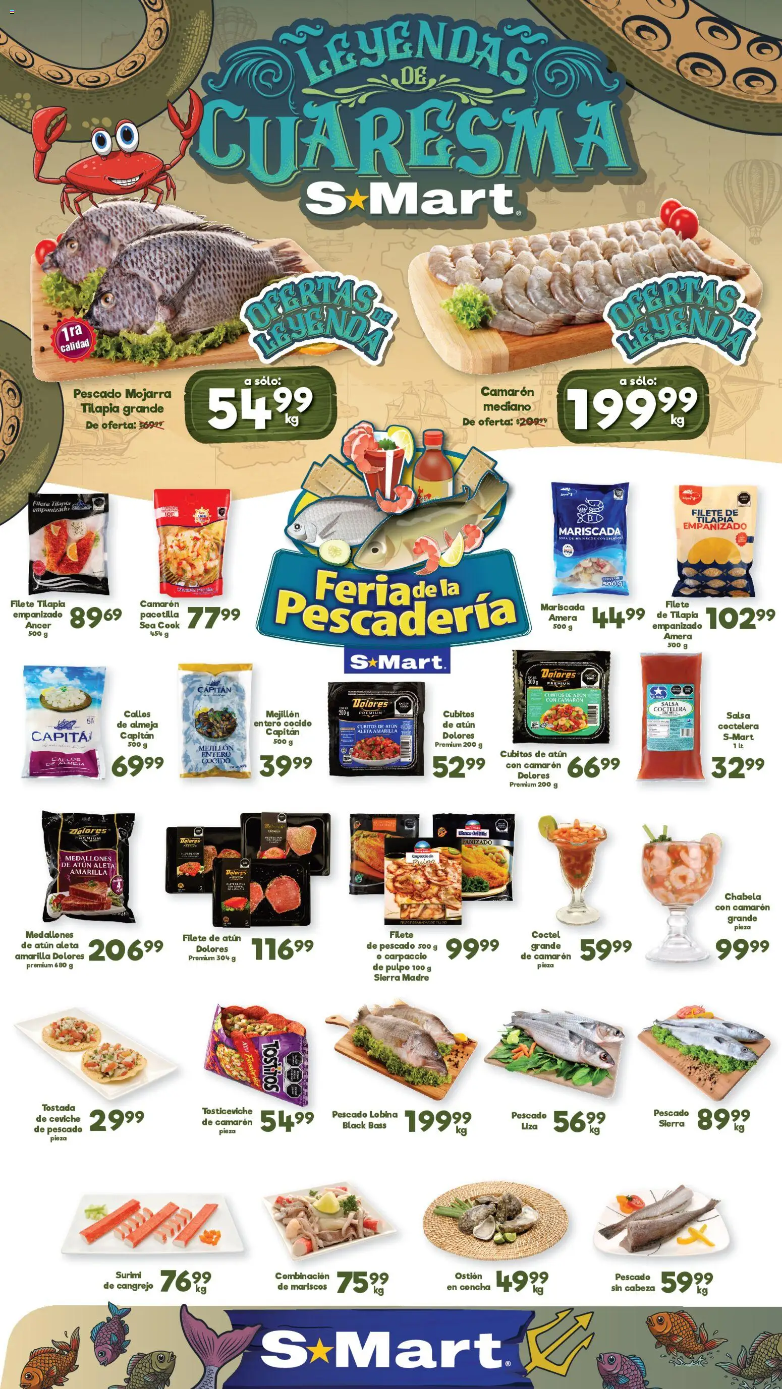 Nuevas ofertas de S-Mart válidas en toda la República Mexicana desde el 20.02.2026. ¡Encuentra las mejores ofertas en S-Mart folleto Ofertas de feria Monterrey! | Página: 1 | Productos: Atún, Sierra