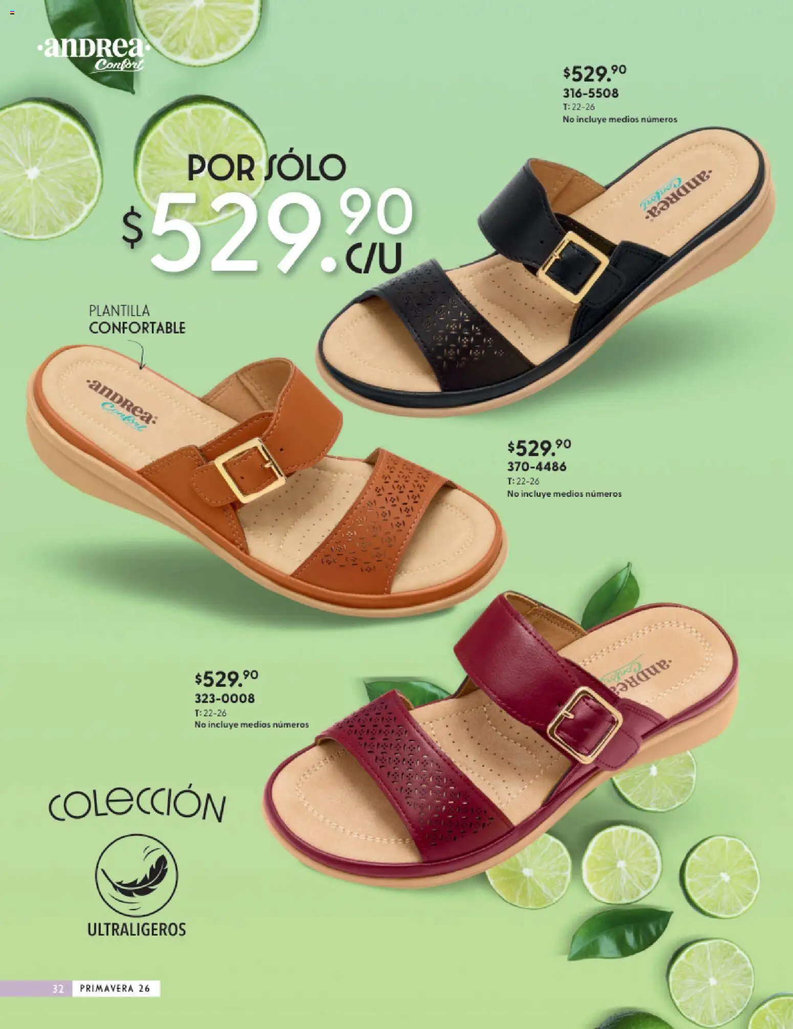 Nuevas ofertas de Andrea válidas en toda la República Mexicana desde el 25.01.2026. ¡Encuentra las mejores ofertas en Andrea catálogo Calzado Confort ! | Página: 32