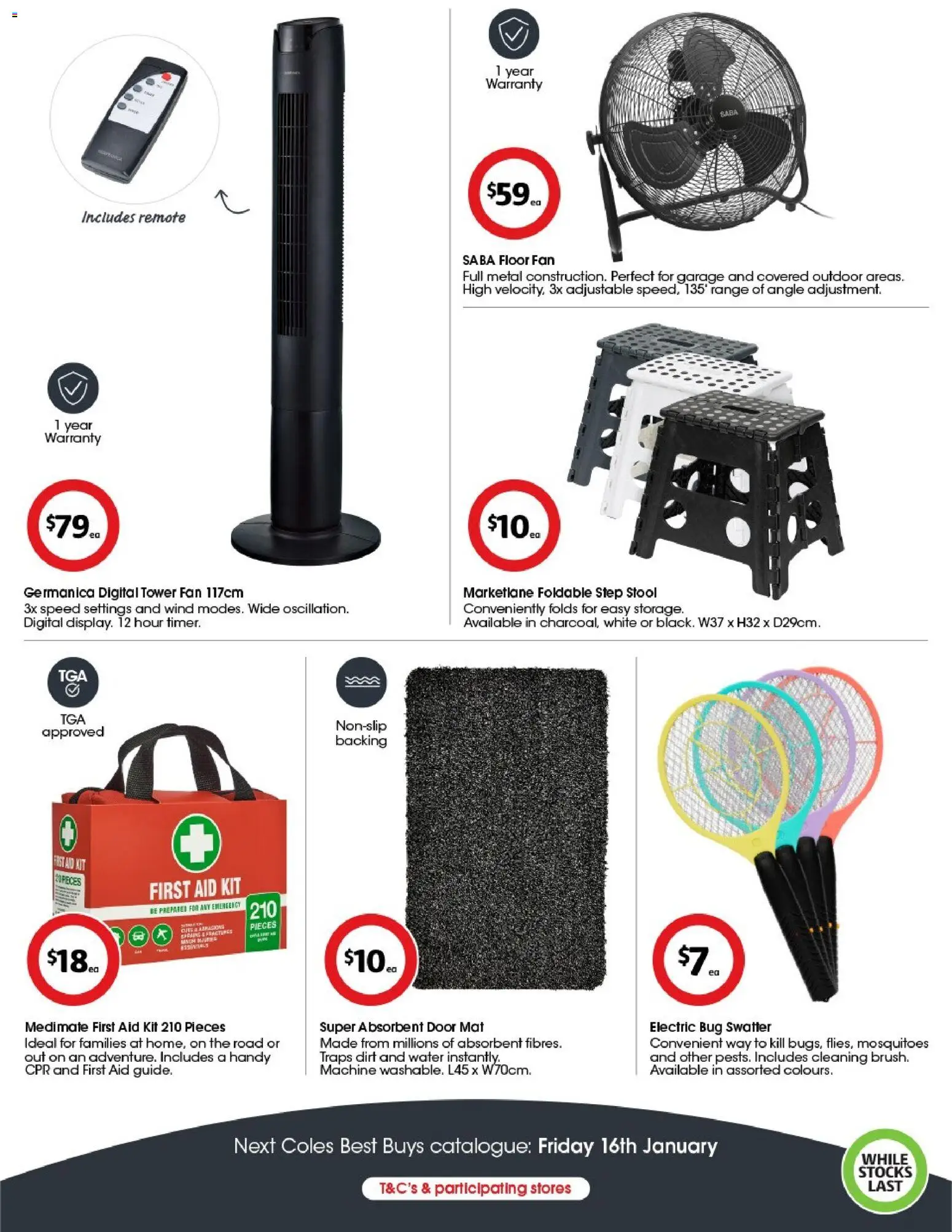 Coles catalogue - valid from 02.01.2026 | Page: 8 | Products: Door, Water, Digital, Fan