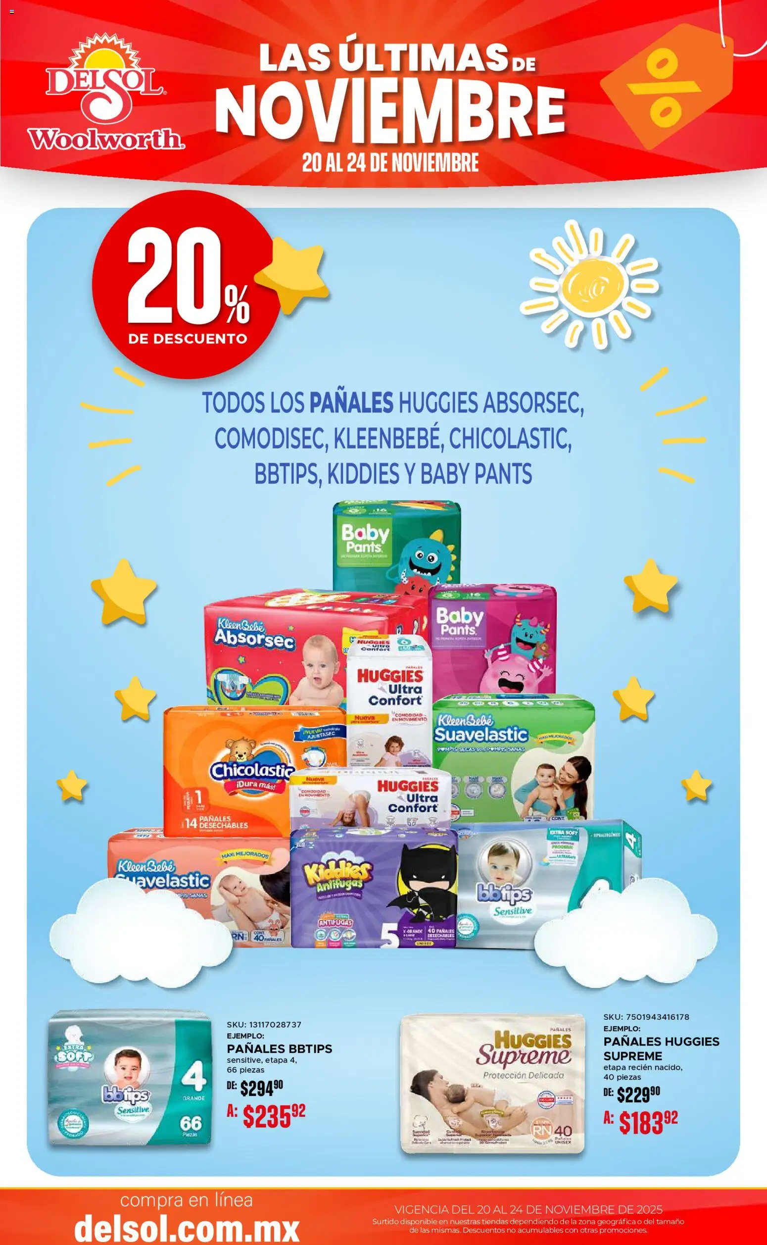 Nuevas ofertas de Del Sol y Woolworth válidas en toda la República Mexicana desde el 20.11.2025. ¡Encuentra las mejores ofertas en Del Sol y Woolworth Buen Fin ! | Página: 25