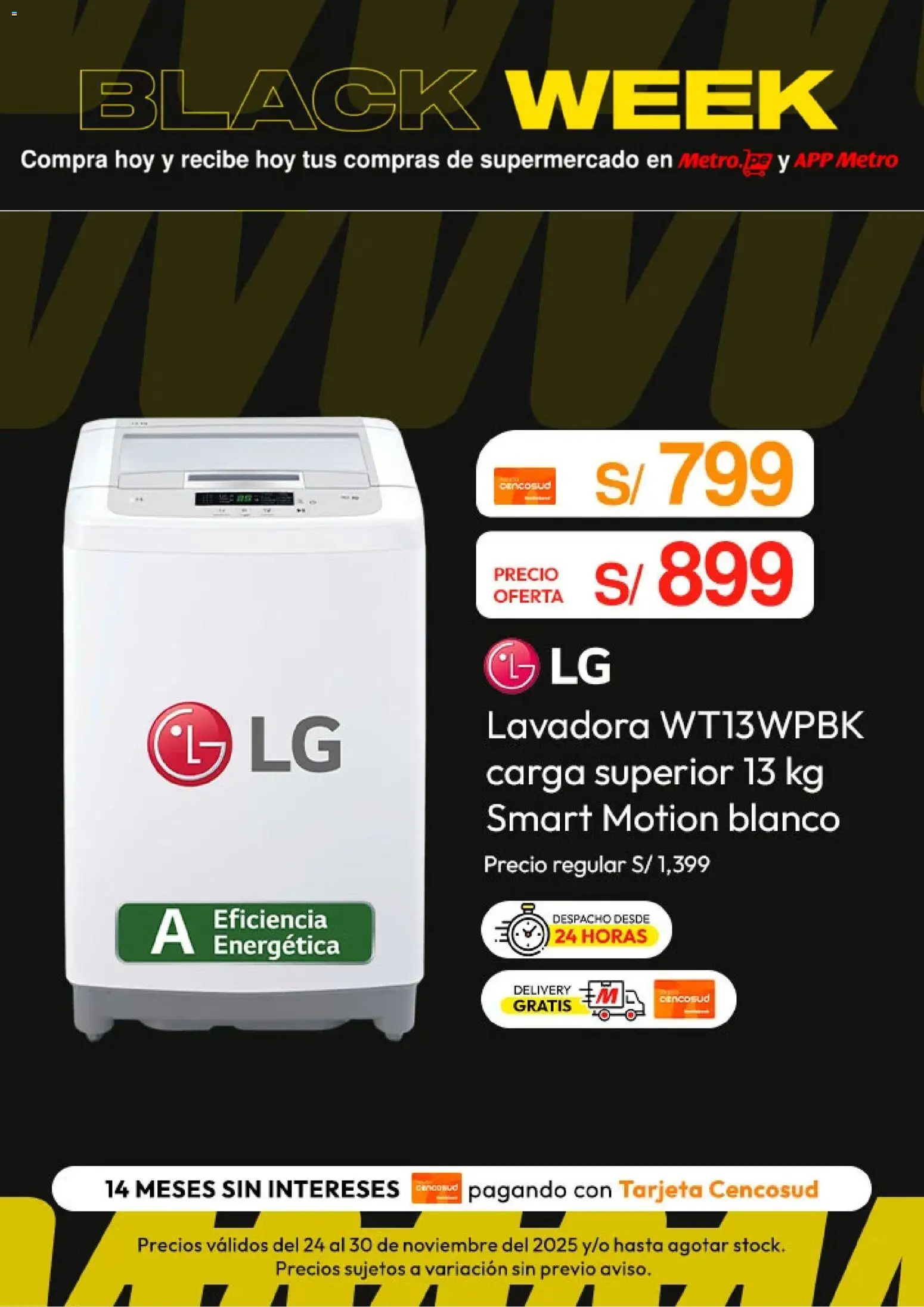 Catálogo Metro válido desde 24.11.2025 | Página: 9 | Productos: Lavadora