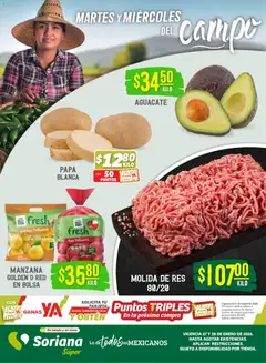 Vista previa de Soriana - Martes y Miércoles del Campo Súper: Ver, Tab, Chis, Camp, Yuc y Q. Roo, nuevo folleto de la tienda, válido en México a partir del 27.01.2026