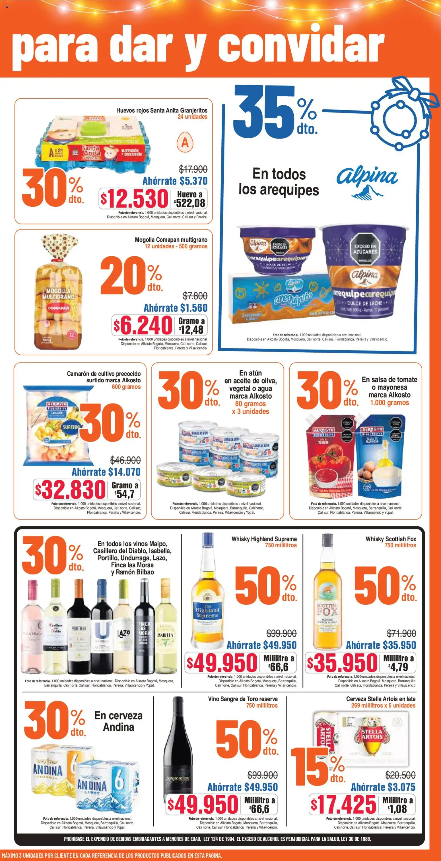 Alkosto revista - valida desde el 06.12.2025 | Página: 3 | Productos: Salsa de tomate, Whisky, Aceite, Tintura