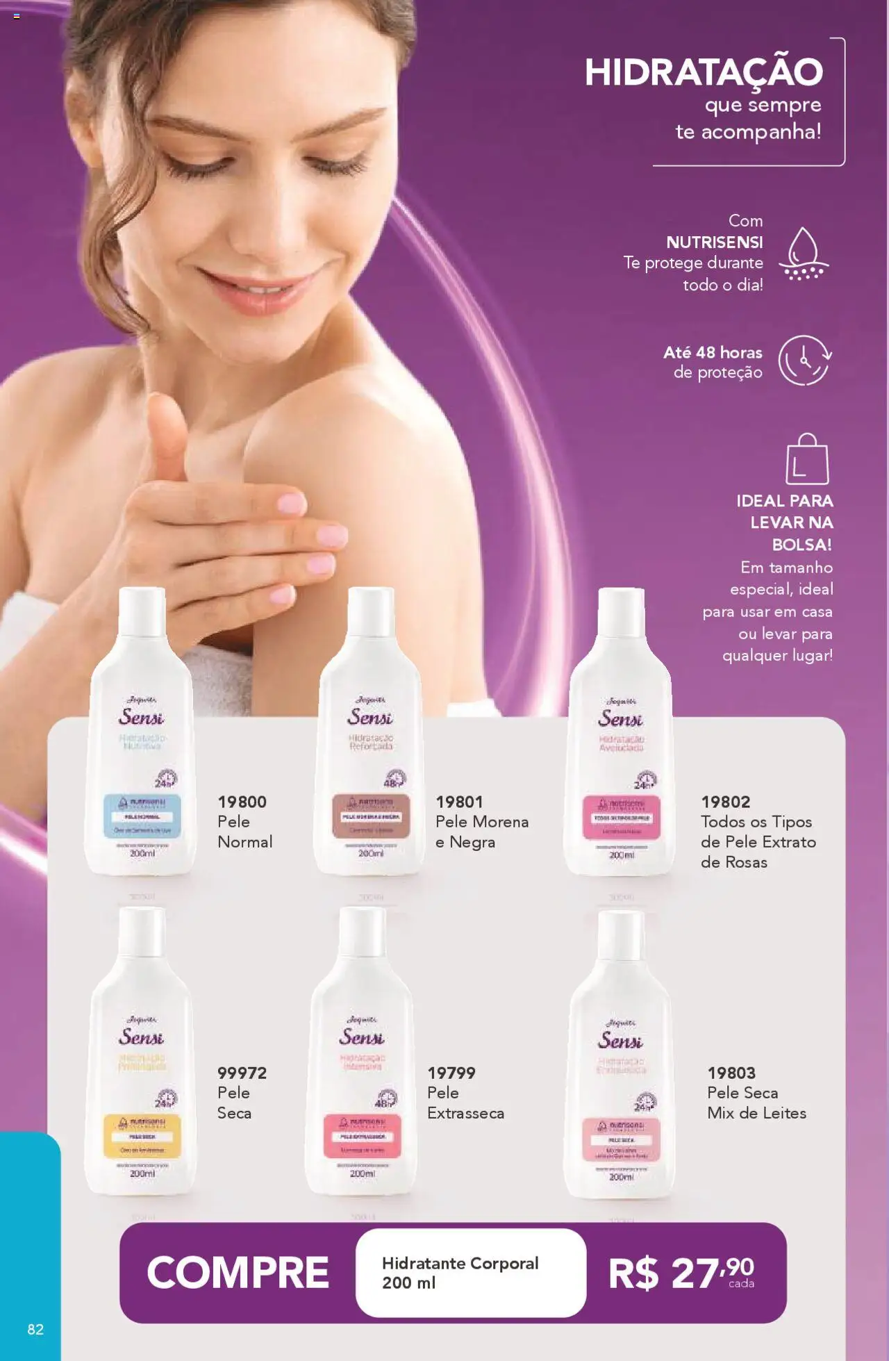 Jequiti Folheto - válido de 03.10.2025 | Página: 82 | Produtos: Hidratante corporal, Bolsa