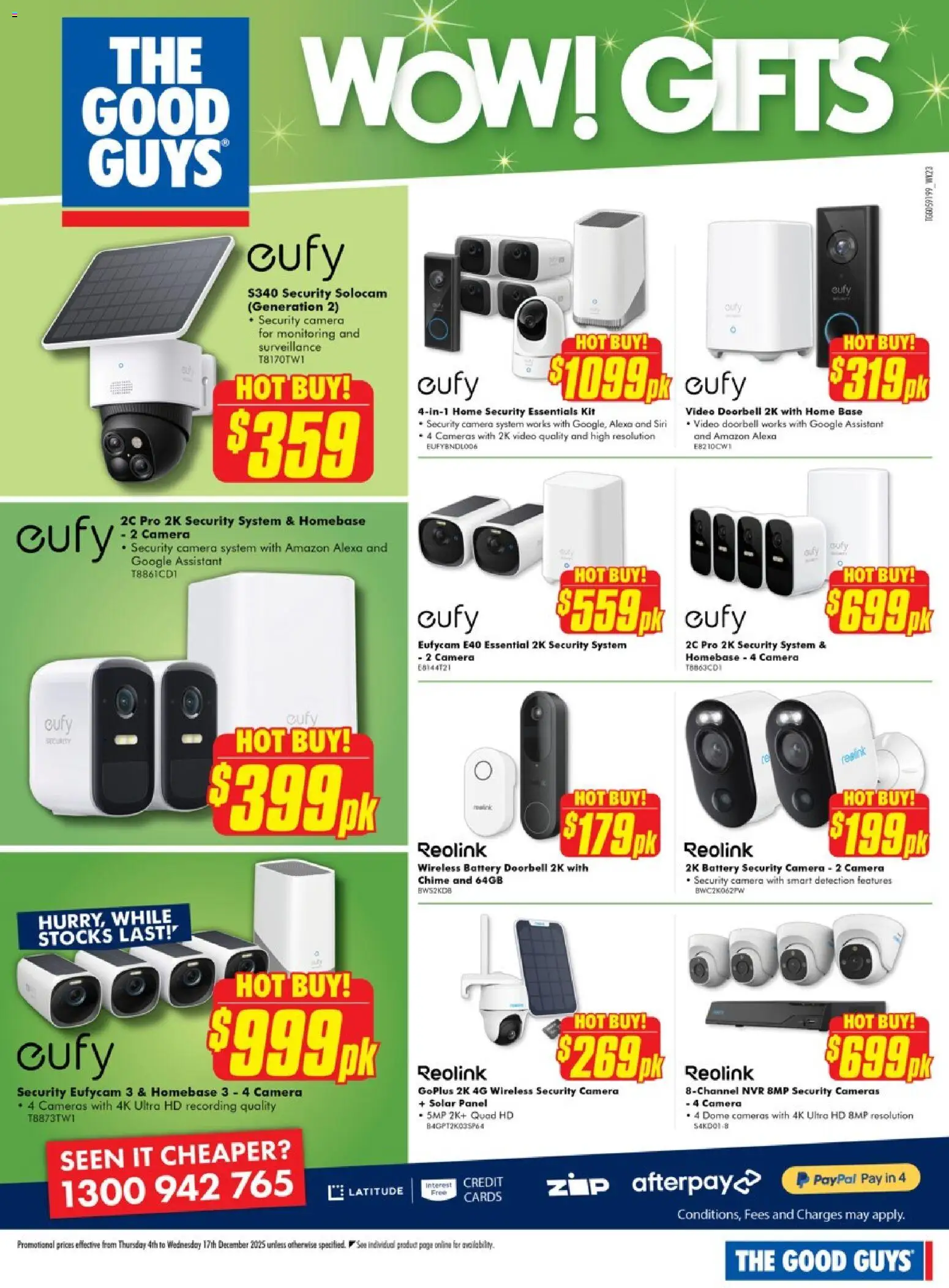 The Good Guys catalogue - valid from 03.12.2025 | Page: 28 | Products: Battery, Doorbell, Camera