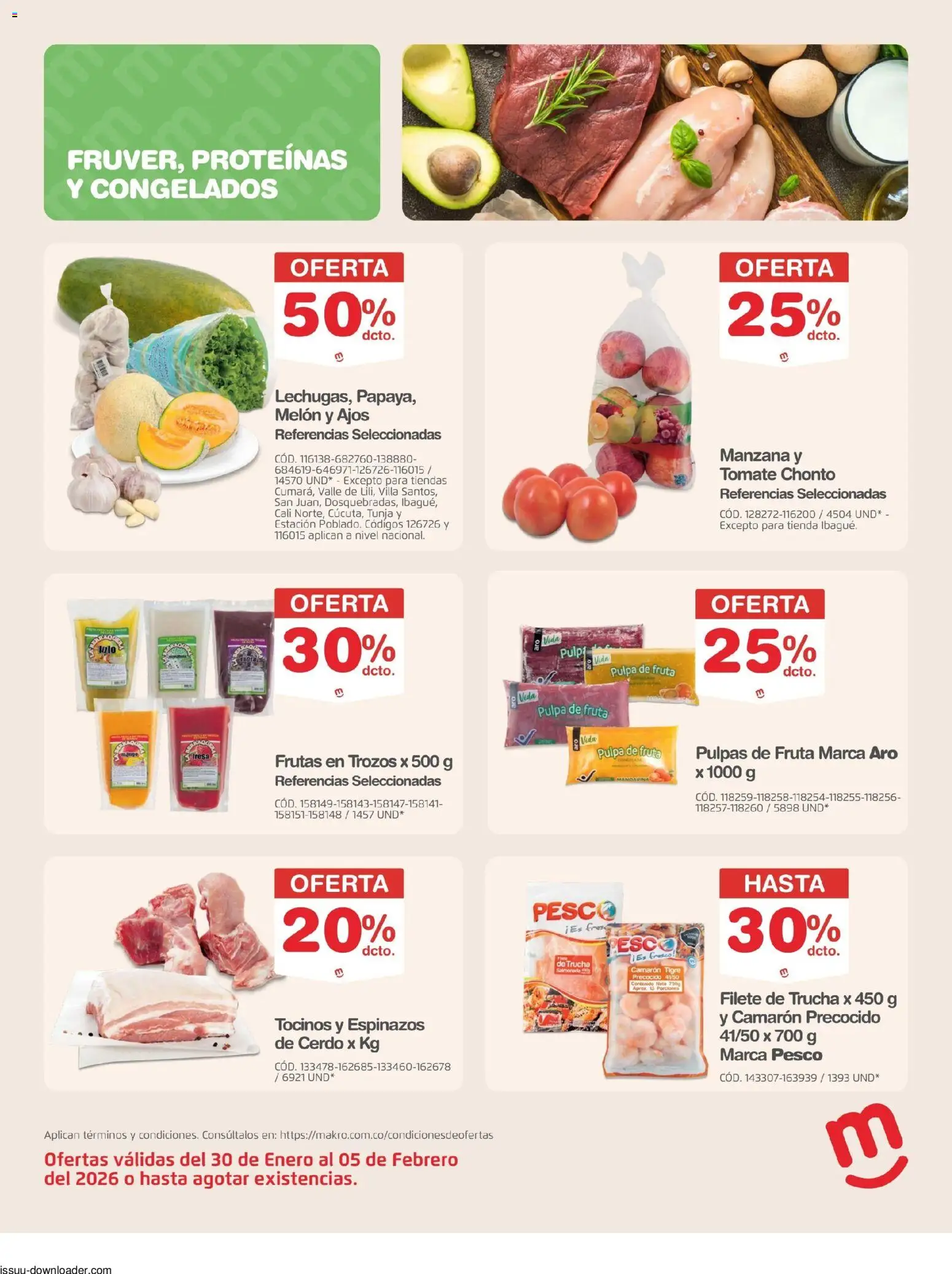 Makro revista - valida desde el 30.01.2026 | Página: 2 | Productos: Cerdo, Fresa, Manzana, Melón